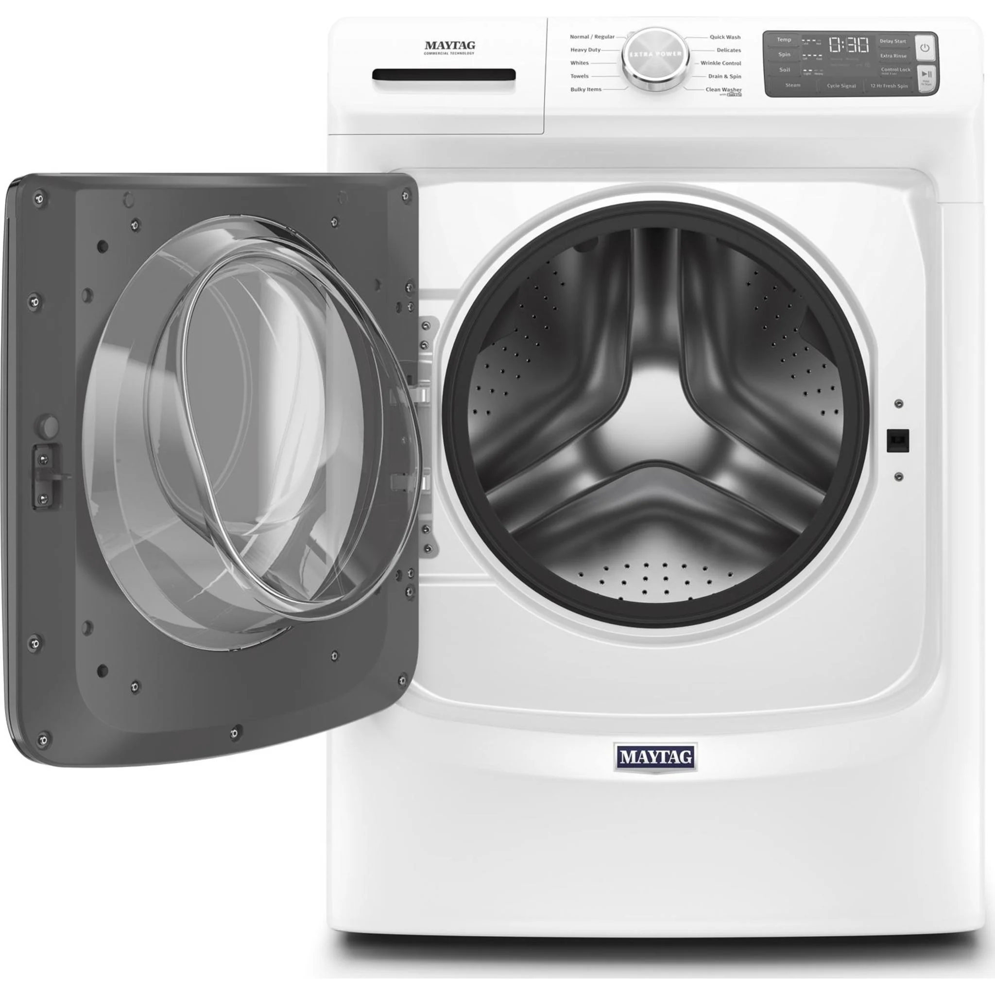 Maytag Front Load Washer with Extra Power and 12-Hr Fresh Spinoption - 5.2 cu. ft. -White (MHW5630HW) - Image 20