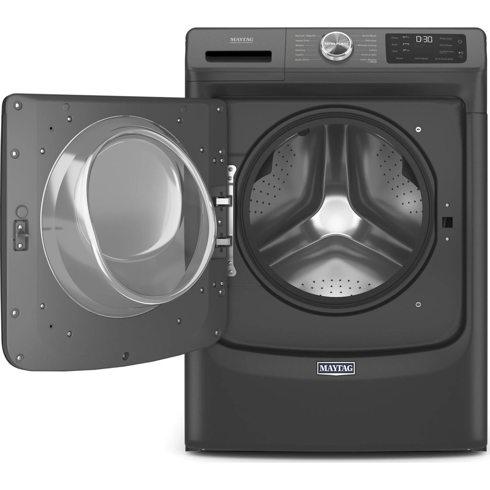 Maytag Front Load Washer with Extra Power and 16-Hr Fresh Hold option - 5.5 cu. ft. IEC -Volcano Black (MHW6630MBK) - Image 10