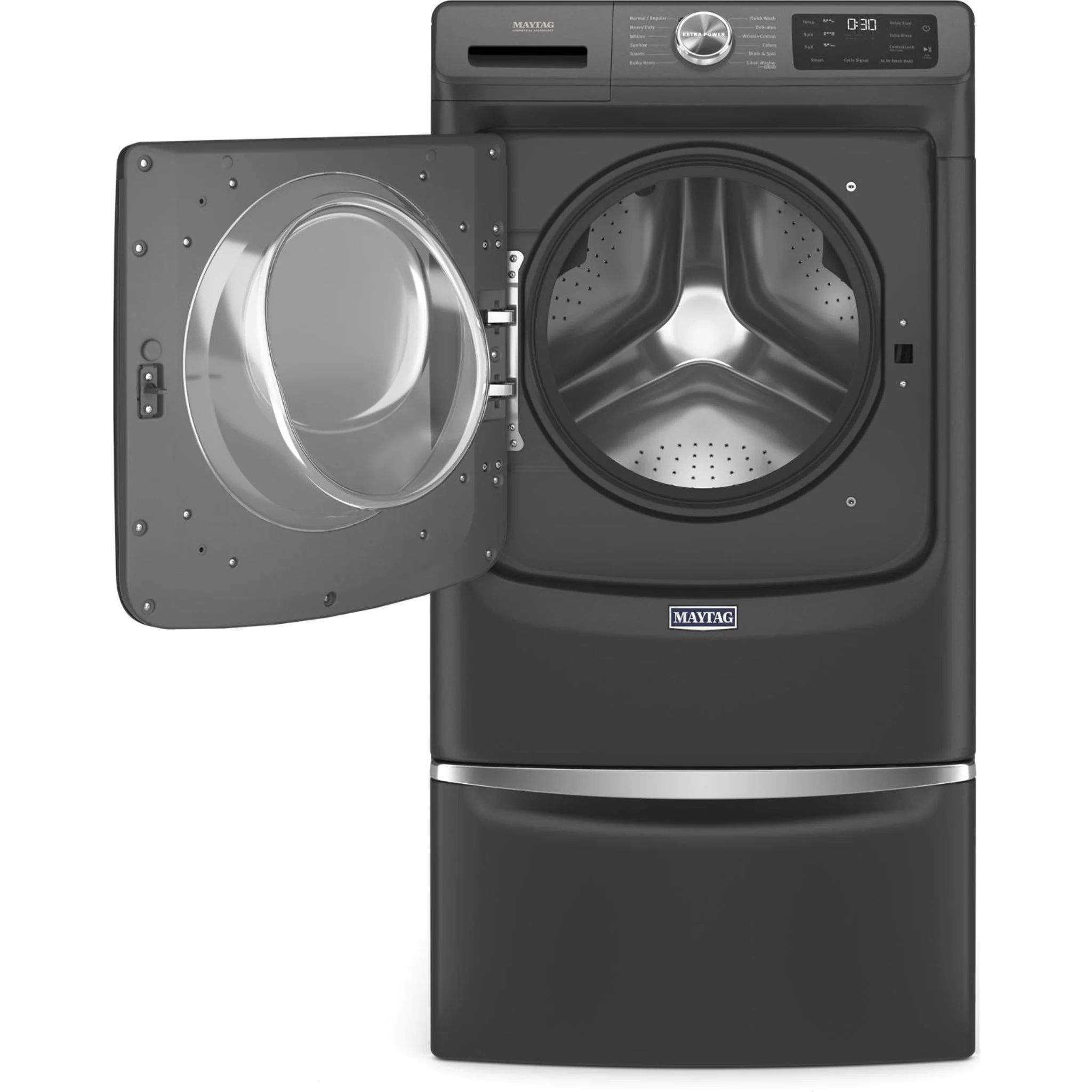 Maytag Front Load Washer with Extra Power and 16-Hr Fresh Hold option - 5.5 cu. ft. IEC -Volcano Black (MHW6630MBK) - Image 18
