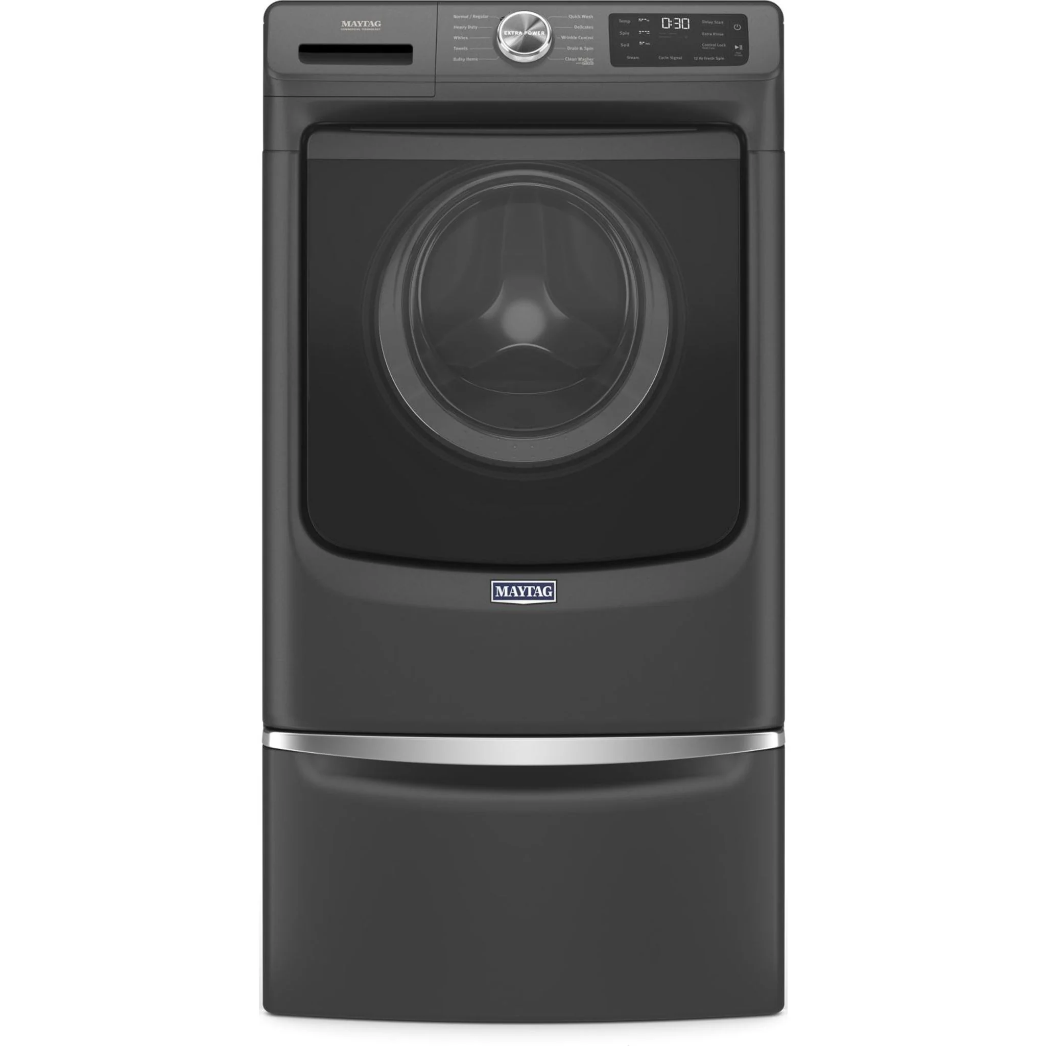 Maytag Front Load Washer with Extra Power and 16-Hr Fresh Hold option - 5.5 cu. ft. IEC -Volcano Black (MHW6630MBK) - Image 24