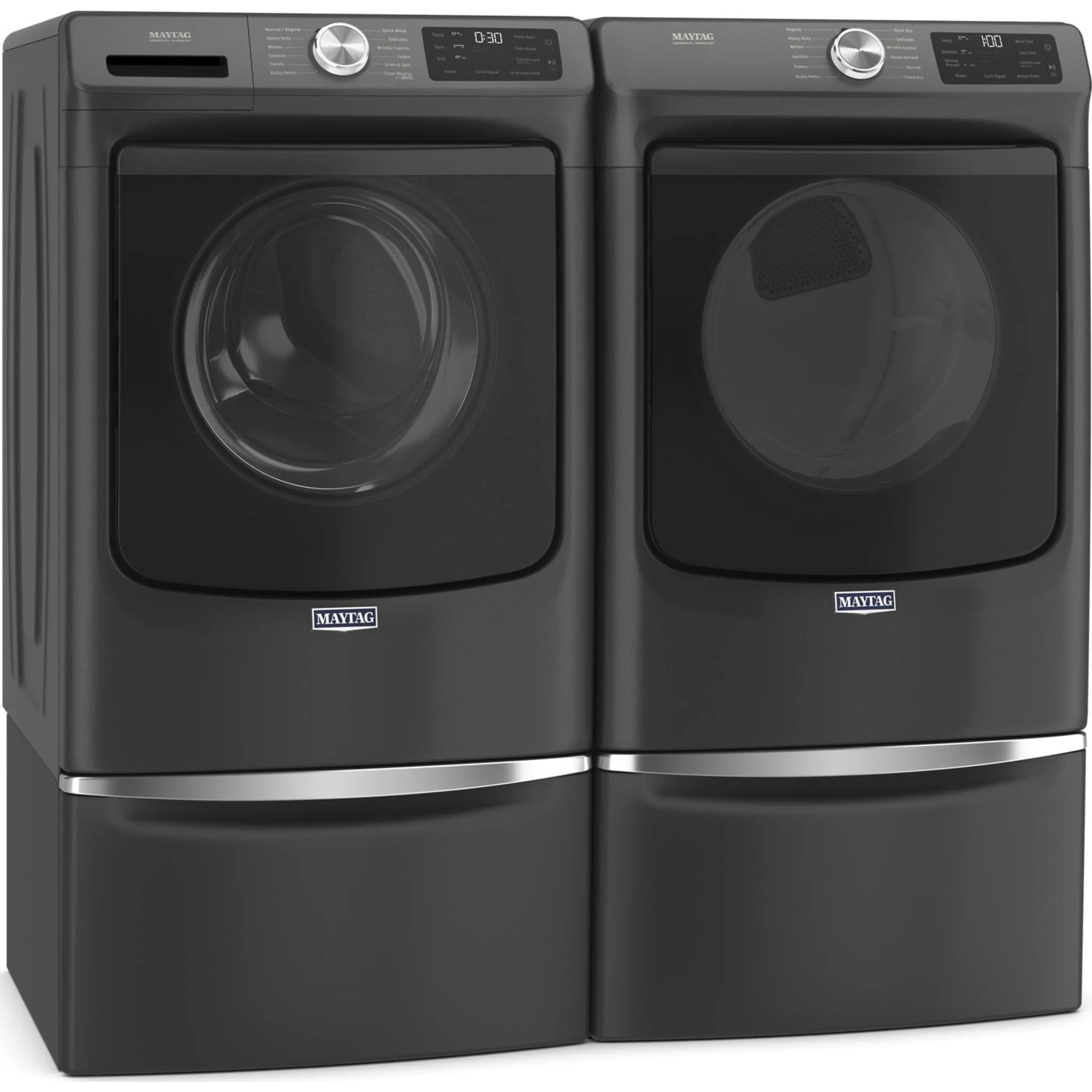 Maytag Front Load Washer with Extra Power and 16-Hr Fresh Hold option - 5.5 cu. ft. IEC -Volcano Black (MHW6630MBK) - Image 28