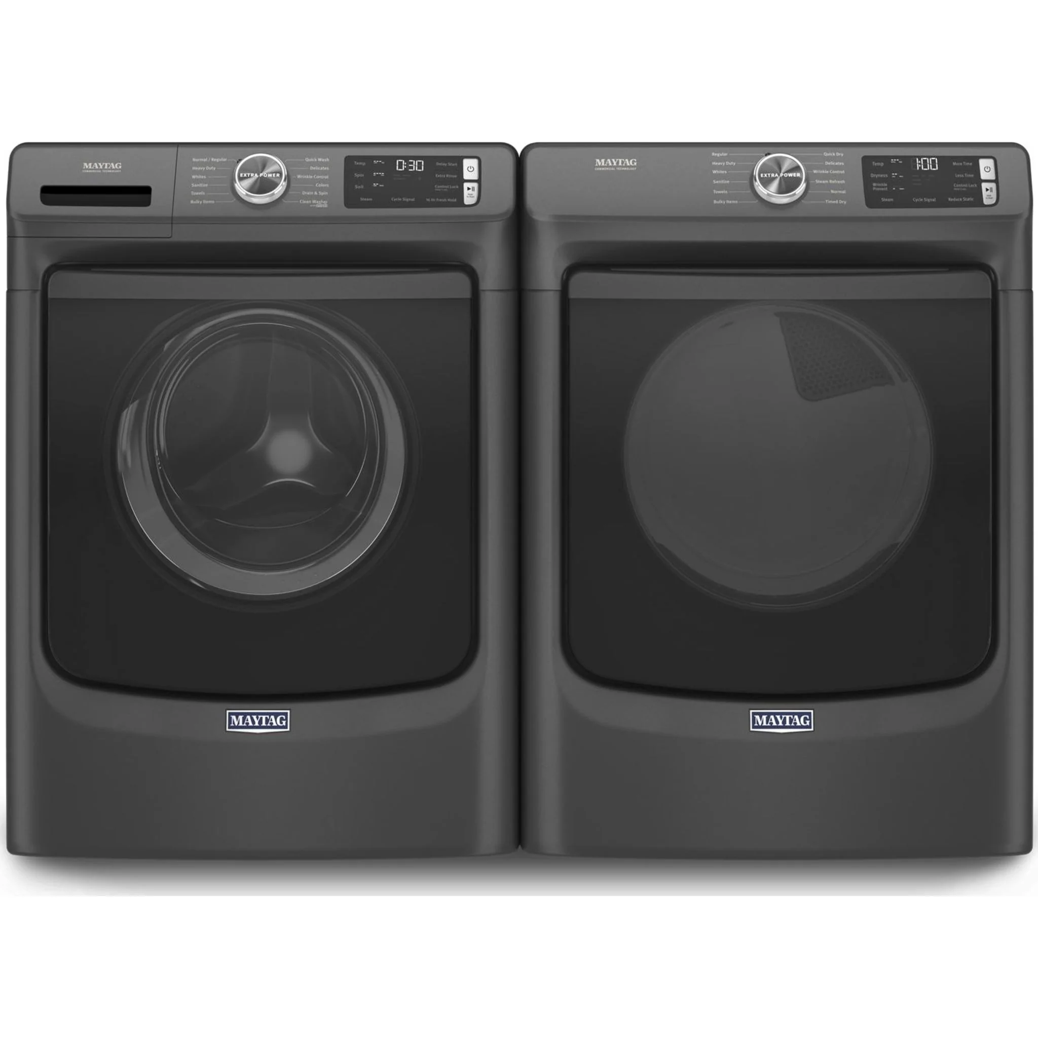 Maytag Front Load Washer with Extra Power and 16-Hr Fresh Hold option - 5.5 cu. ft. IEC -Volcano Black (MHW6630MBK) - Image 33