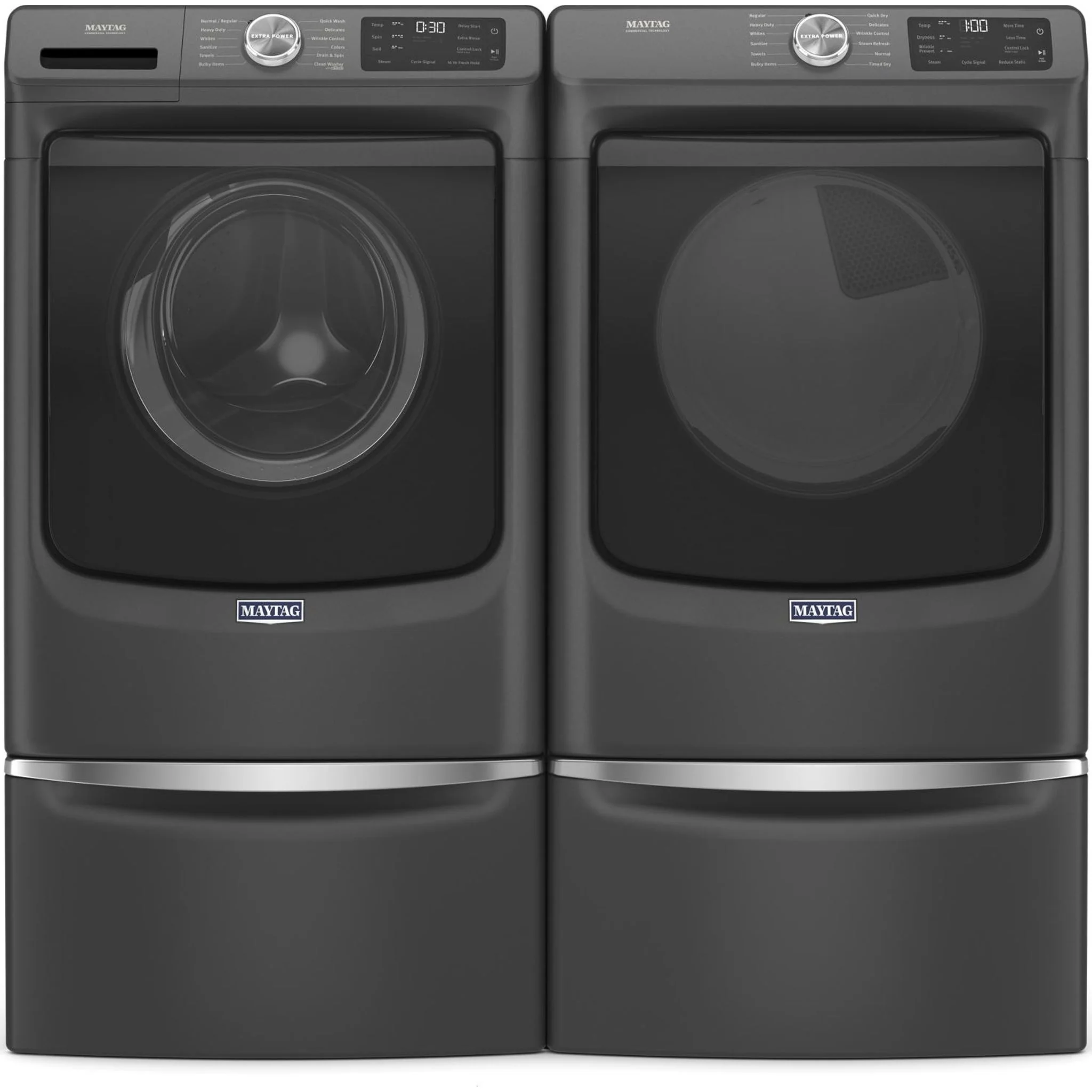 Maytag Front Load Washer with Extra Power and 16-Hr Fresh Hold option - 5.5 cu. ft. IEC -Volcano Black (MHW6630MBK) - Image 5