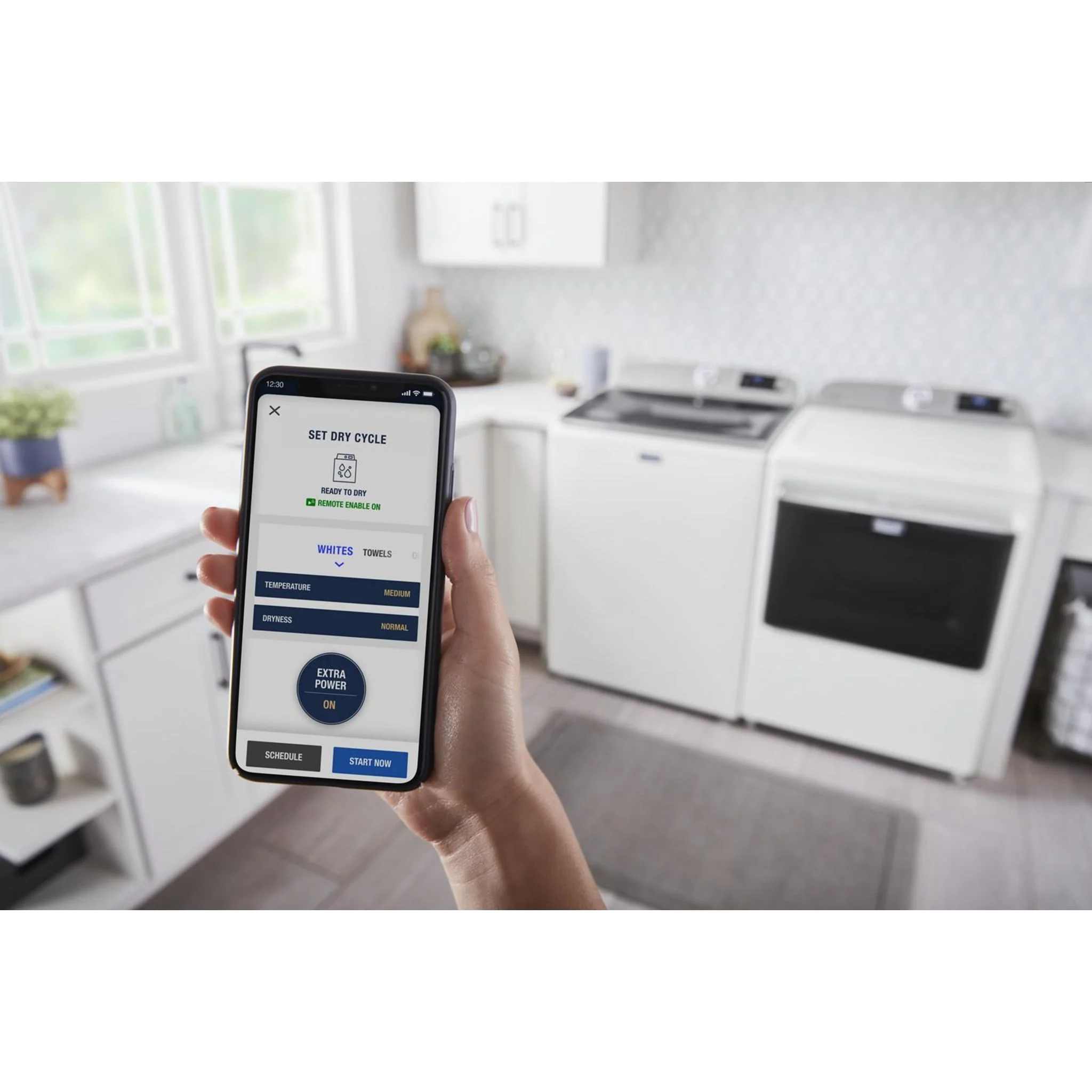 Maytag Smart Top Load Gas Dryer with Extra Power Button - 7.4 cu.ft. - White (MGD6230HW) - Image 22