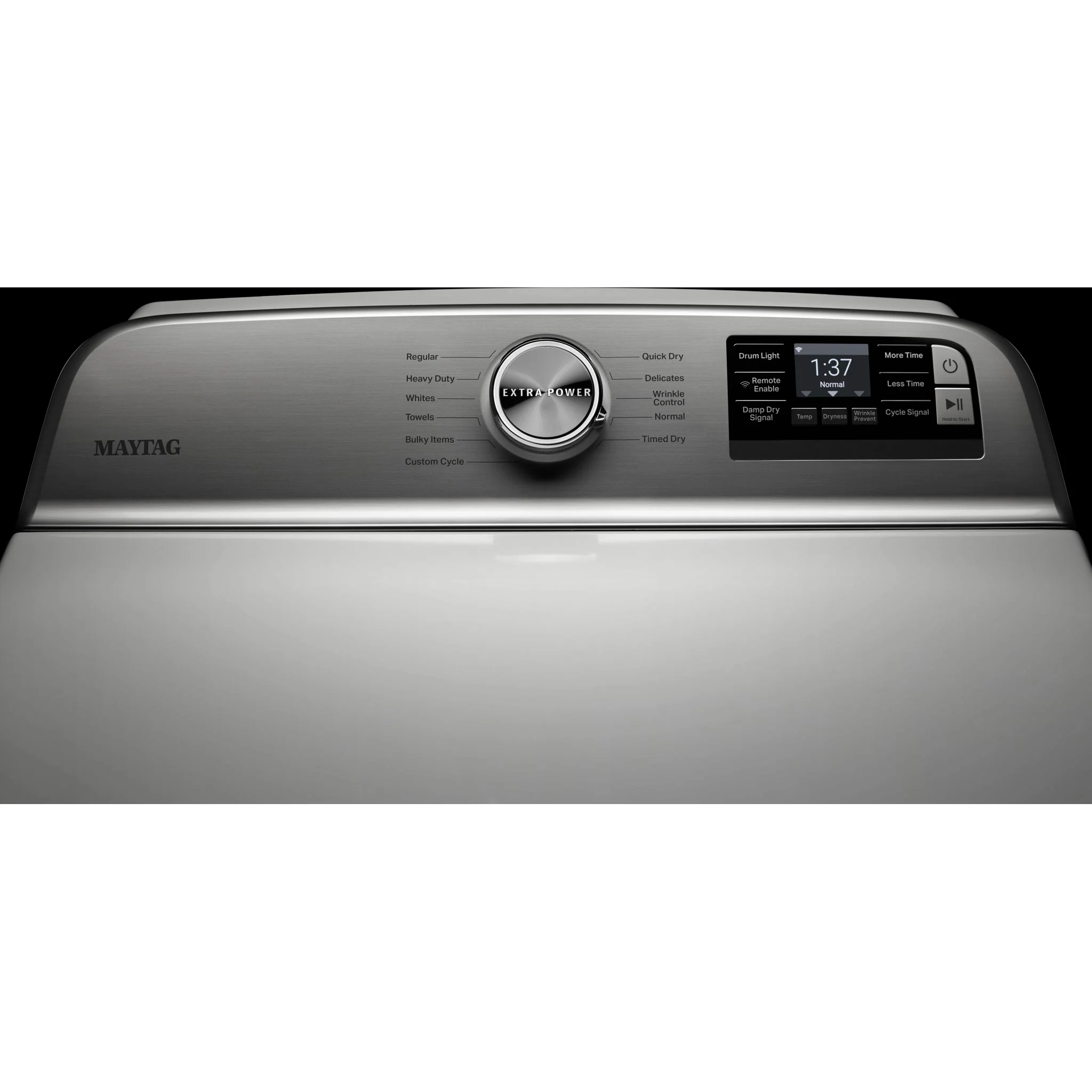 Maytag Smart Top Load Gas Dryer with Extra Power Button - 7.4 cu.ft. - White (MGD6230HW) - Image 5