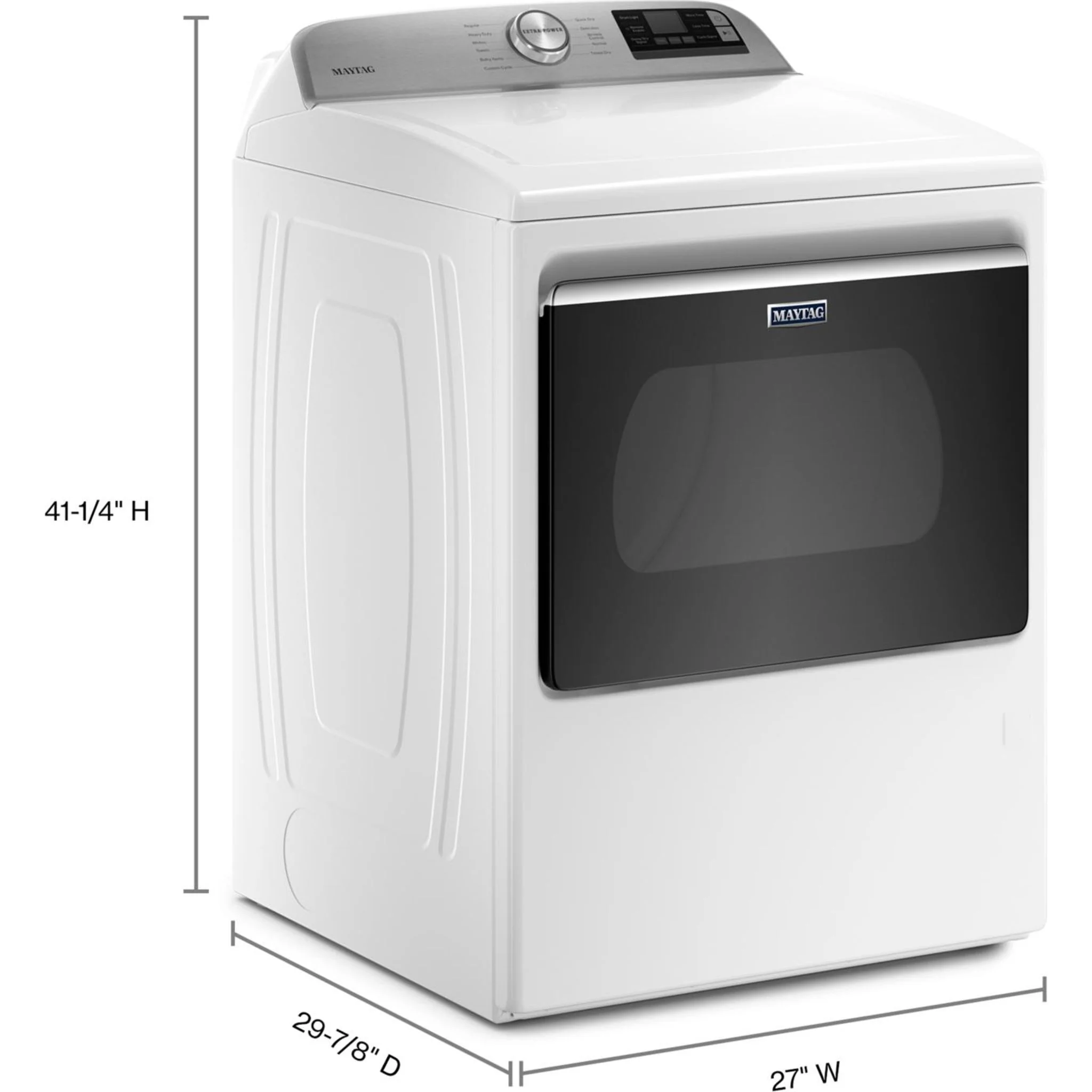 Maytag Smart Top Load Gas Dryer with Extra Power Button - 7.4 cu.ft. - White (MGD6230HW) - Image 51