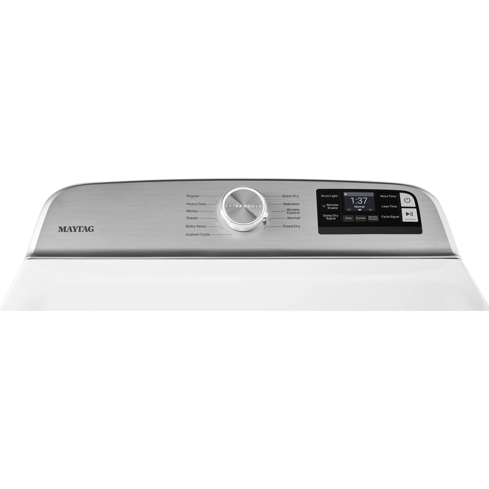 Maytag Smart Top Load Gas Dryer with Extra Power Button - 7.4 cu.ft. - White (MGD6230HW) - Image 6