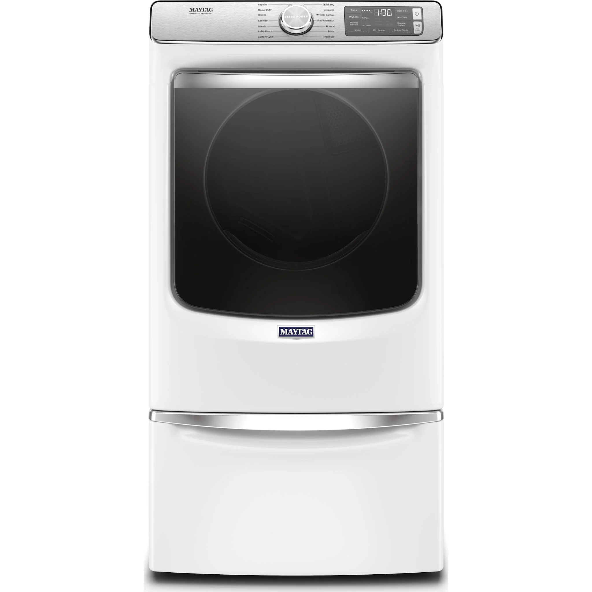 Maytag Front Load Gas Dryer with Extra Power and Advanced Moisture Sensing with industry-exclusive extra moisture sensor - 7.3 cu. ft. -White (MGD8630HW) - Image 11