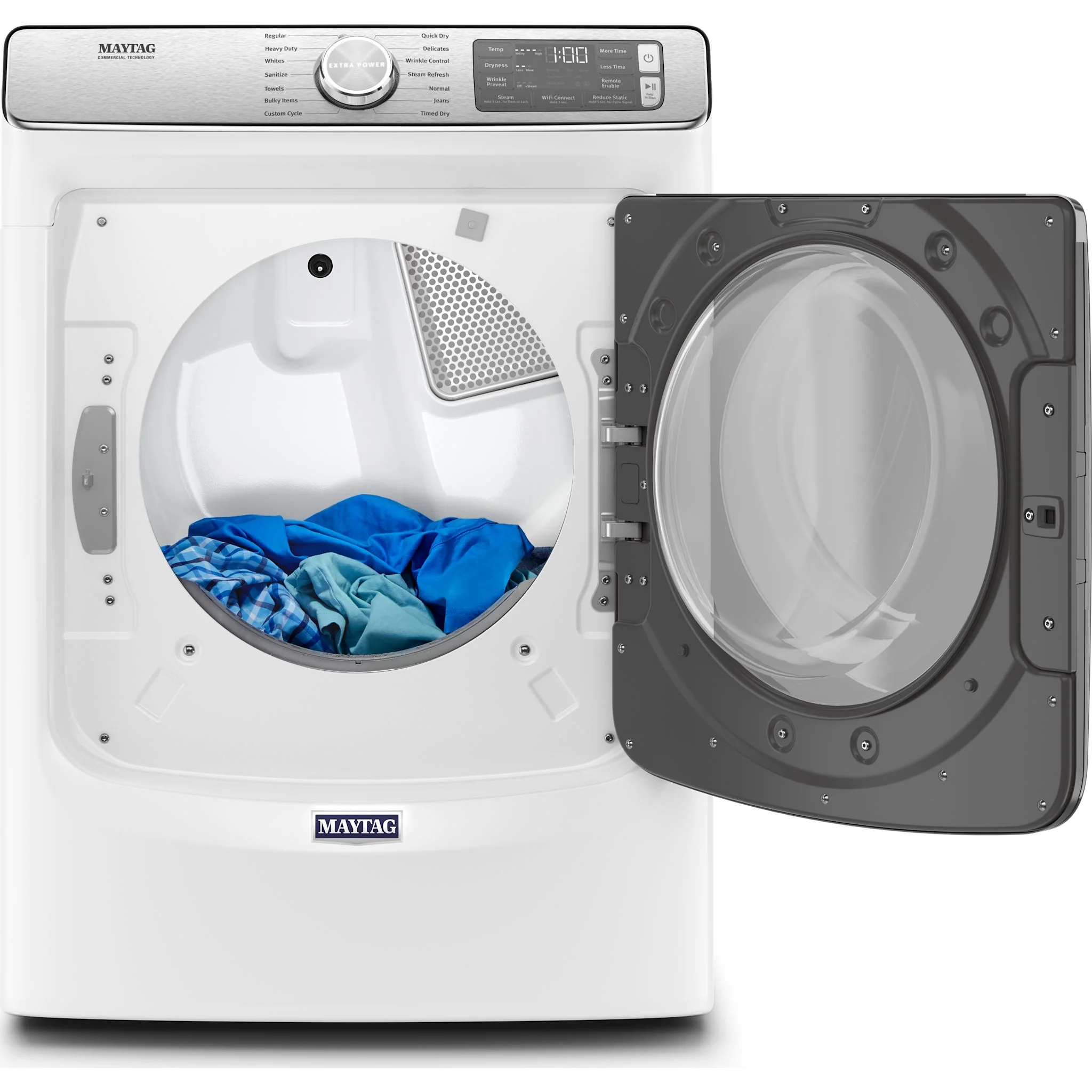 Maytag Front Load Gas Dryer with Extra Power and Advanced Moisture Sensing with industry-exclusive extra moisture sensor - 7.3 cu. ft. -White (MGD8630HW) - Image 5
