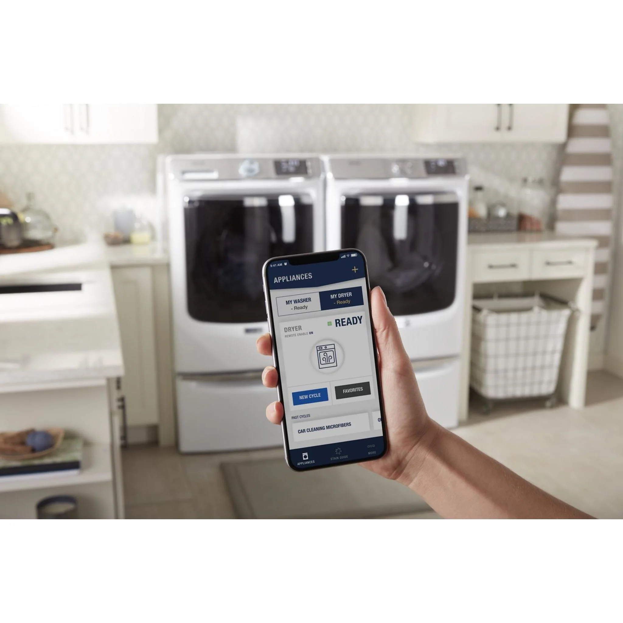 Maytag Front Load Gas Dryer with Extra Power and Advanced Moisture Sensing with industry-exclusive extra moisture sensor - 7.3 cu. ft. -White (MGD8630HW) - Image 9