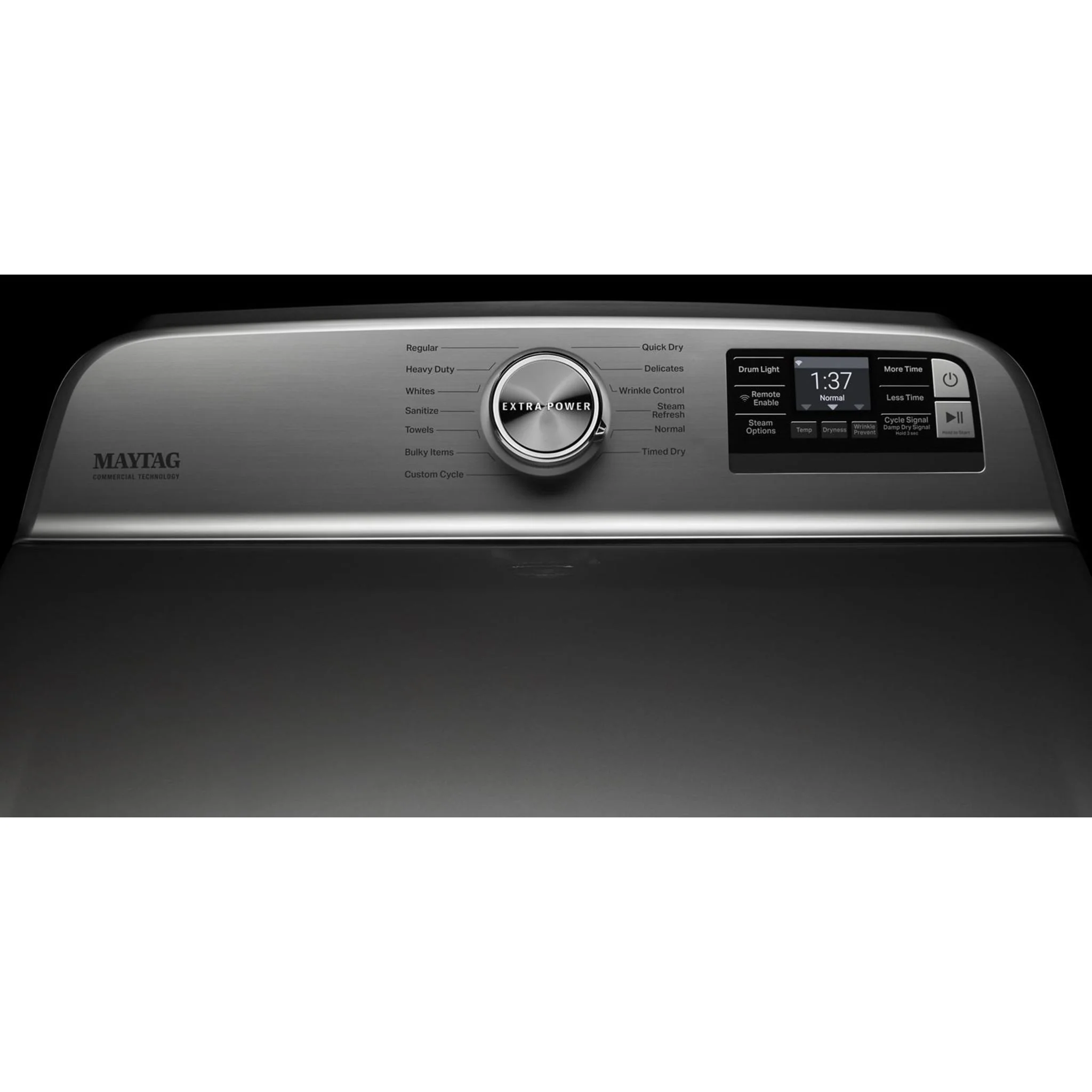 Maytag Smart Top Load Gas Dryer with Extra Power Button - 7.4 cu.ft. - Metallic Slate (MGD7230HC) - Image 34