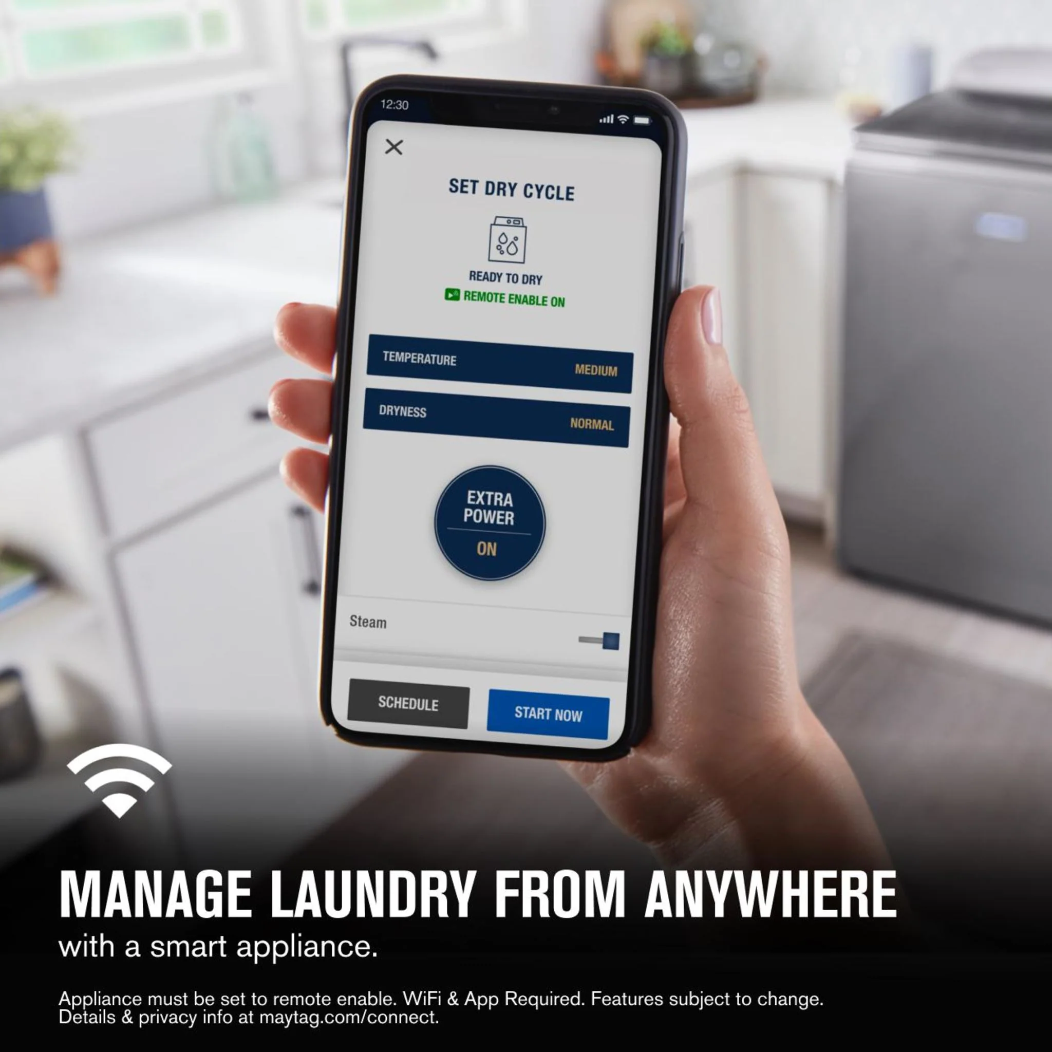 Maytag Smart Top Load Gas Dryer with Extra Power Button - 7.4 cu.ft. - Metallic Slate (MGD7230HC) - Image 50