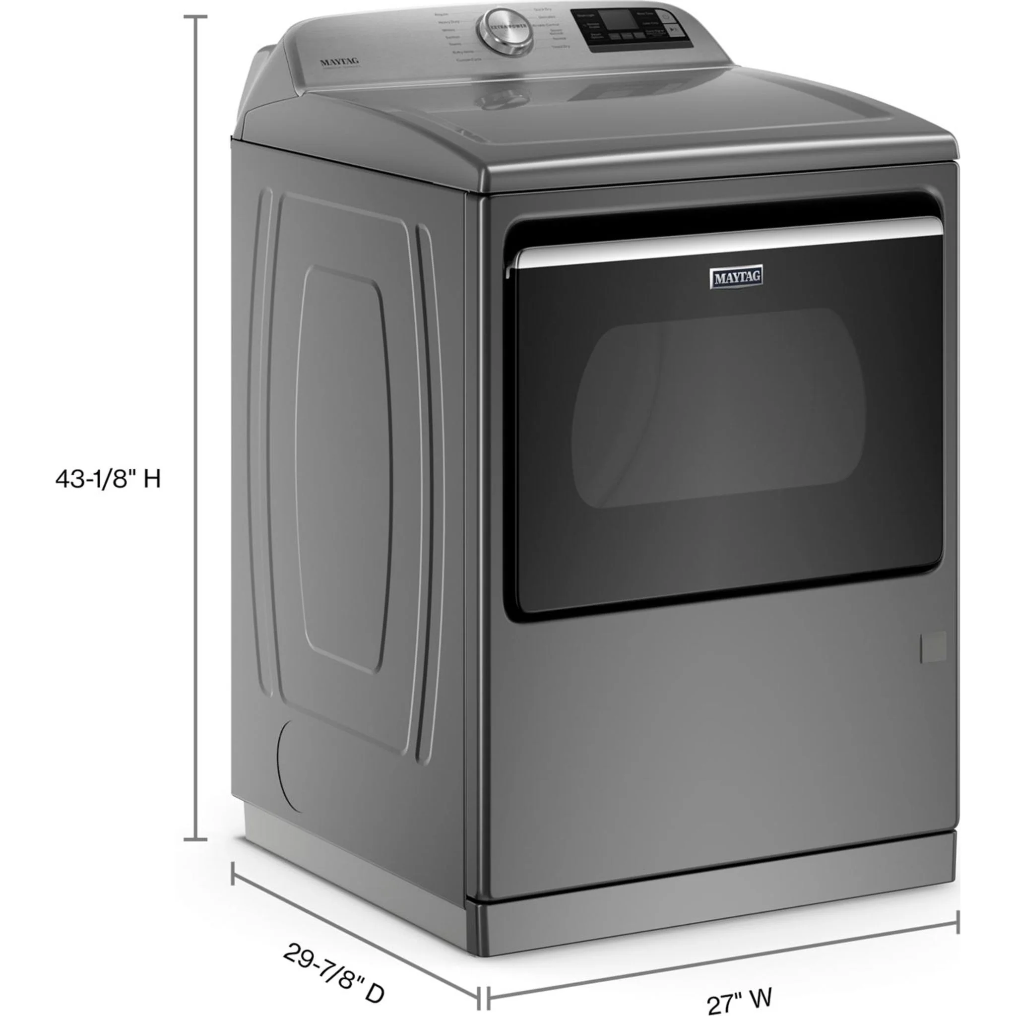 Maytag Smart Top Load Gas Dryer with Extra Power Button - 7.4 cu.ft. - Metallic Slate (MGD7230HC) - Image 53