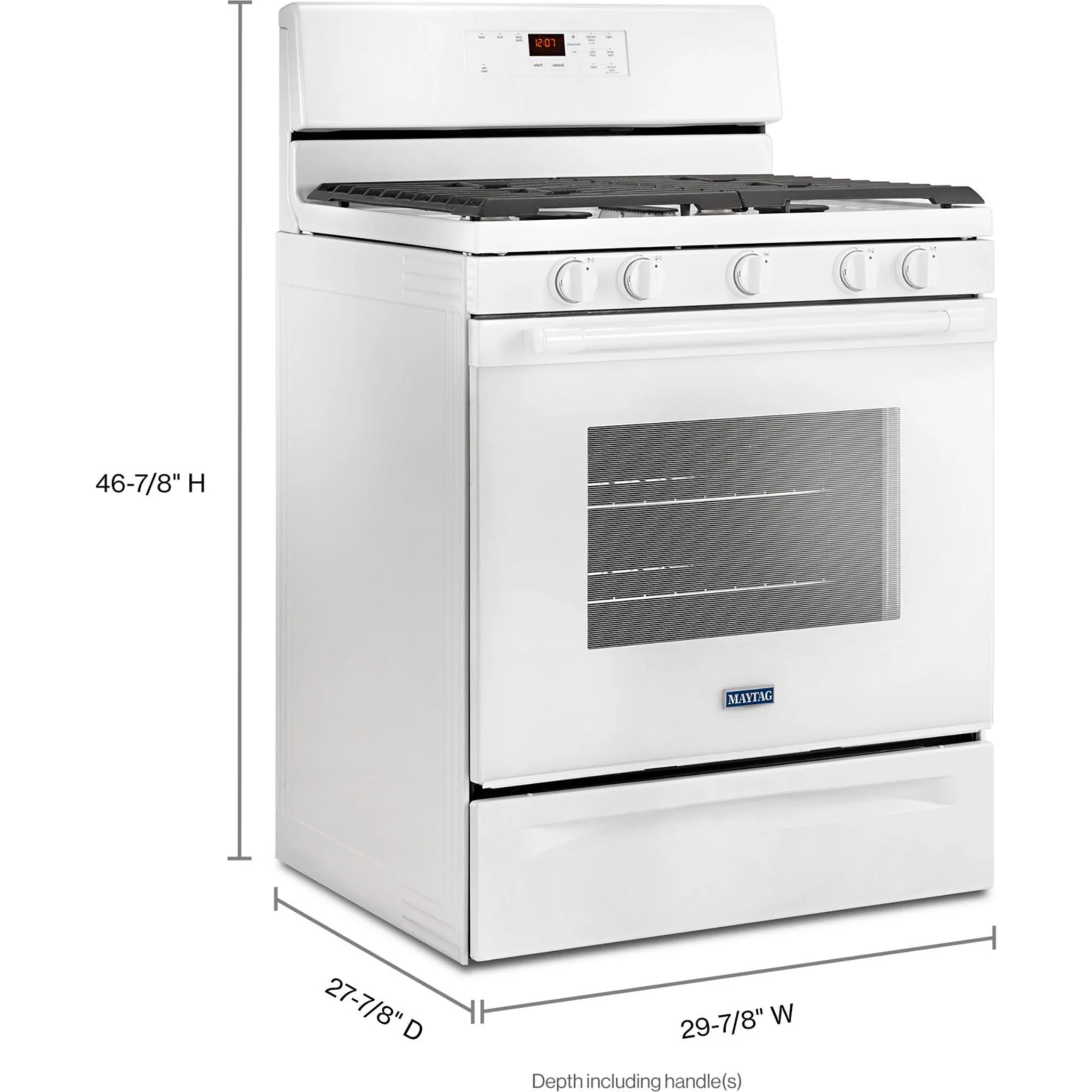 Maytag 30" WIDE GAS RANGE WITH 5TH OVAL BURNER - 5.0 cu. ft. (MGR6600FW) - Image 10