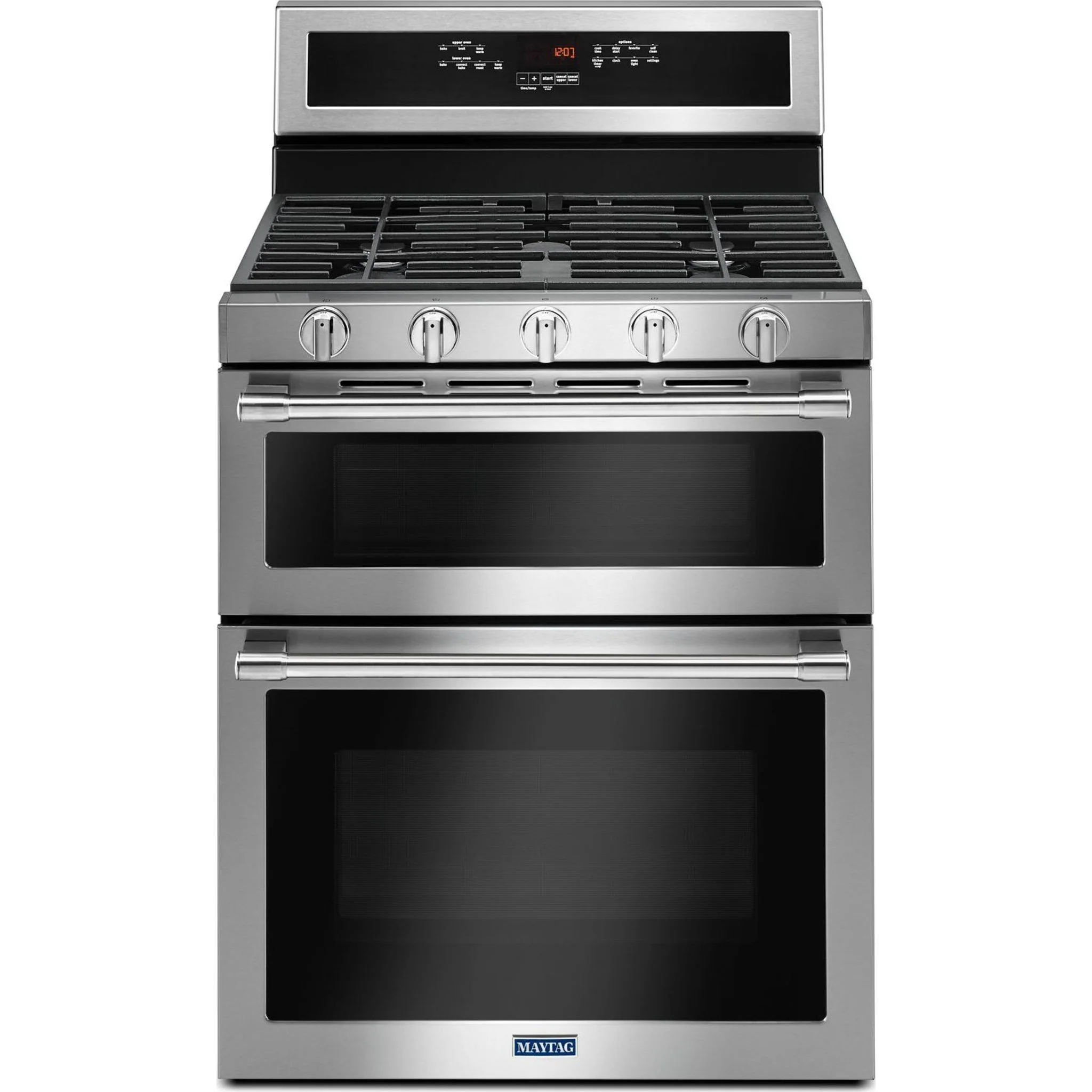 Maytag 30-Inch Wide Double Oven Gas Range with True Convection - 6.0 CU. FT. -Stainless Steel (MGT8800FZ) - Image 5