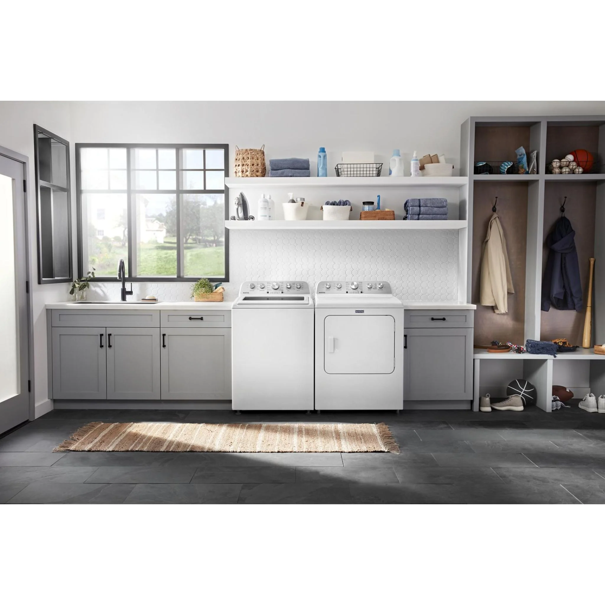 Maytag Top Load Gas Dryer with Steam-Enhanced Cycles - 7.0 cu. ft. -White (MGD5430MW) - Image 2