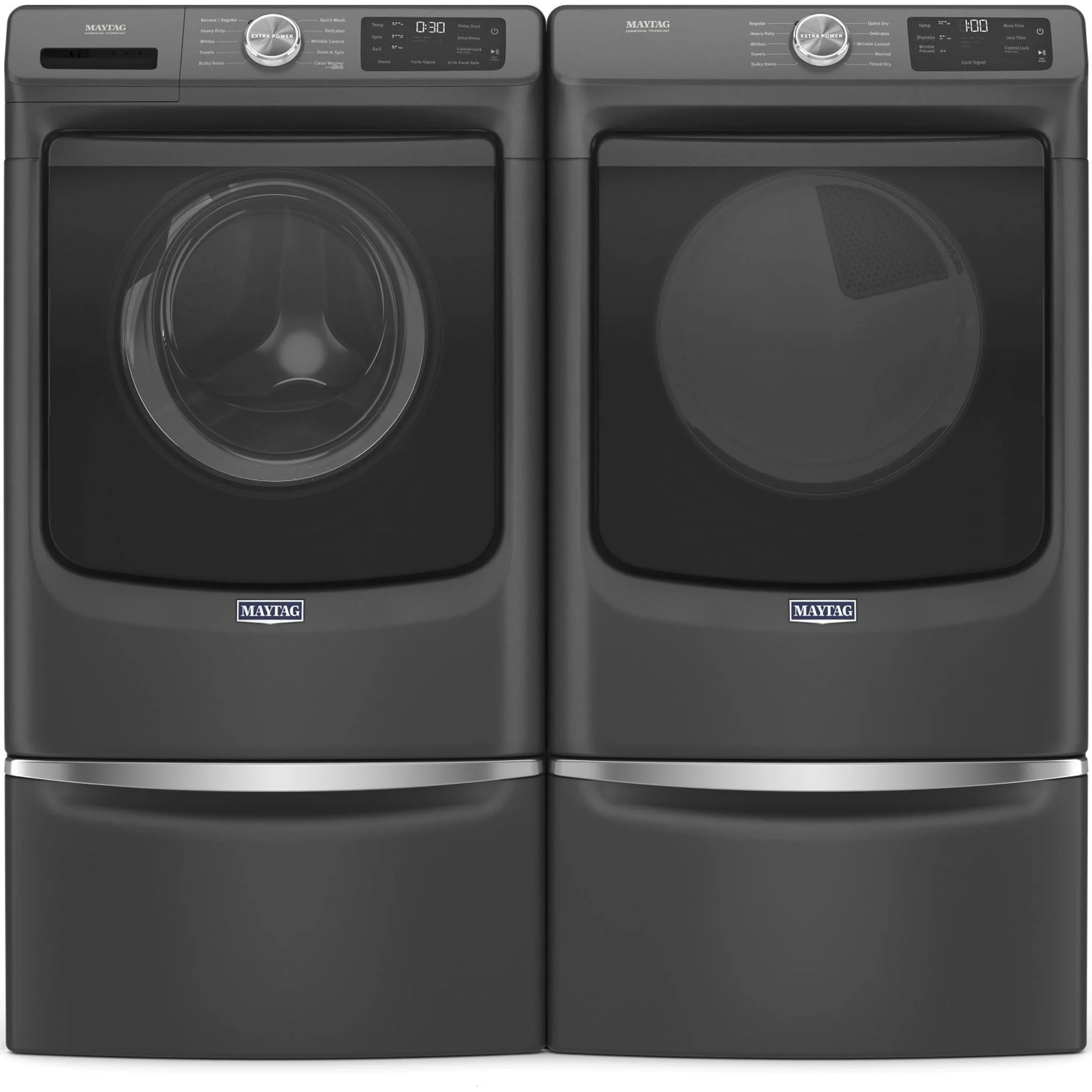 Maytag Front Load Gas Dryer with Extra Power and Quick Dry cycle - 7.3 cu. ft. -Volcano Black (MGD5630MBK) - Image 15