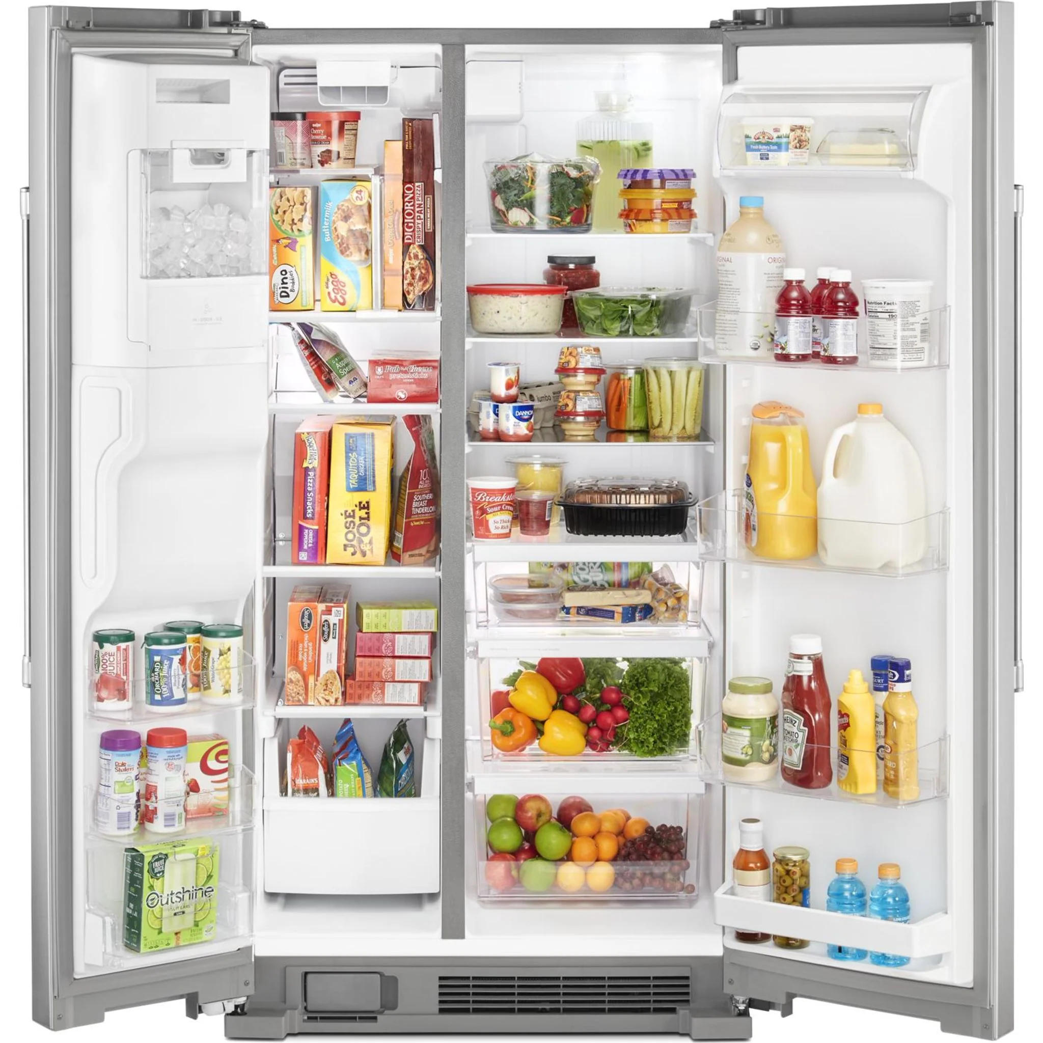 Maytag 36-Inch Wide Side-by-Side Refrigerator with Exterior Ice and Water Dispenser - 25 Cu. Ft. -Fingerprint Resistant Stainless Steel (MSS25C4MGZ) - Image 15