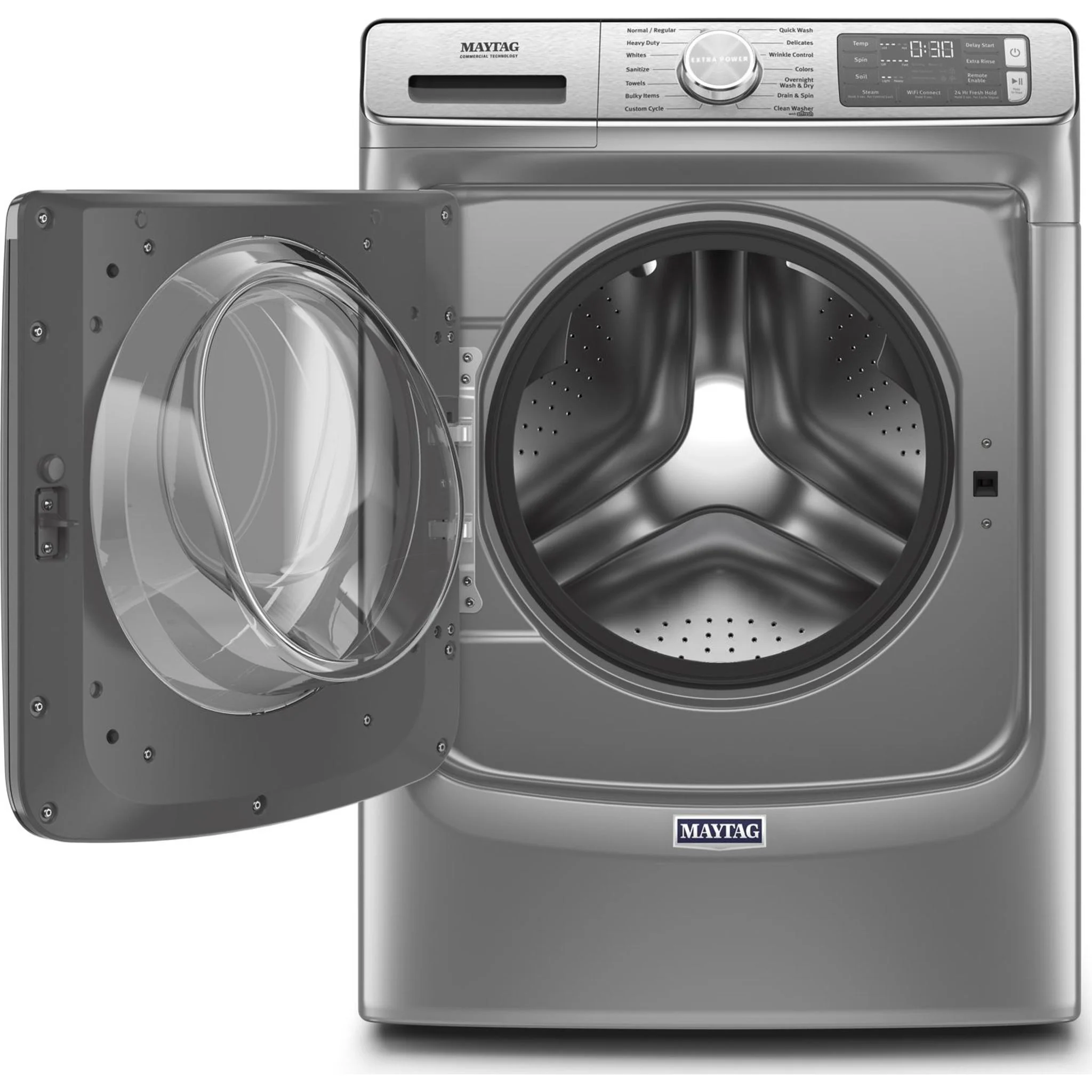 Maytag Smart Front Load Washer with Extra Power and 24-Hr Fresh Hold option - 5.8 cu. ft. -Metallic Slate (MHW8630HC) - Image 19