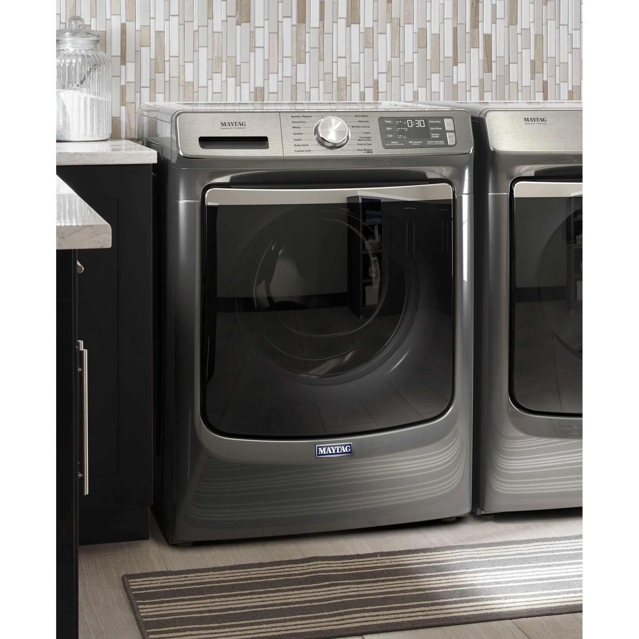 Maytag Smart Front Load Washer with Extra Power and 24-Hr Fresh Hold option - 5.8 cu. ft. -Metallic Slate (MHW8630HC) - Image 7