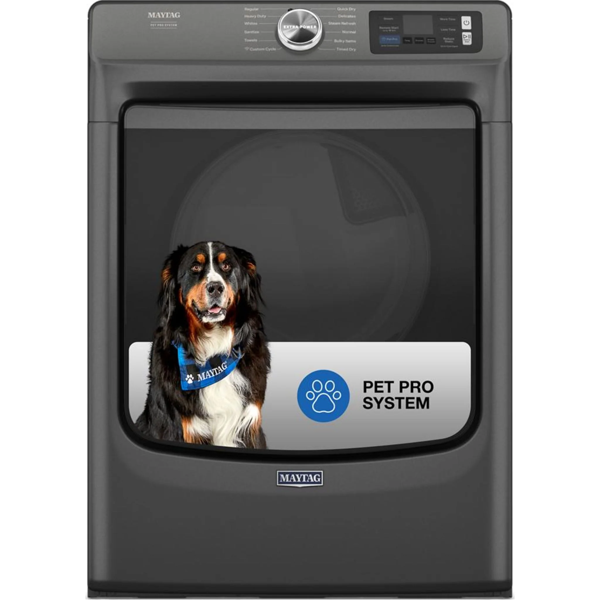 Maytag Smart Pet Pro Front Load Electric Dryer - 7.4 CU. FT. -Volcano Black (YMED7020RU) - Image 11