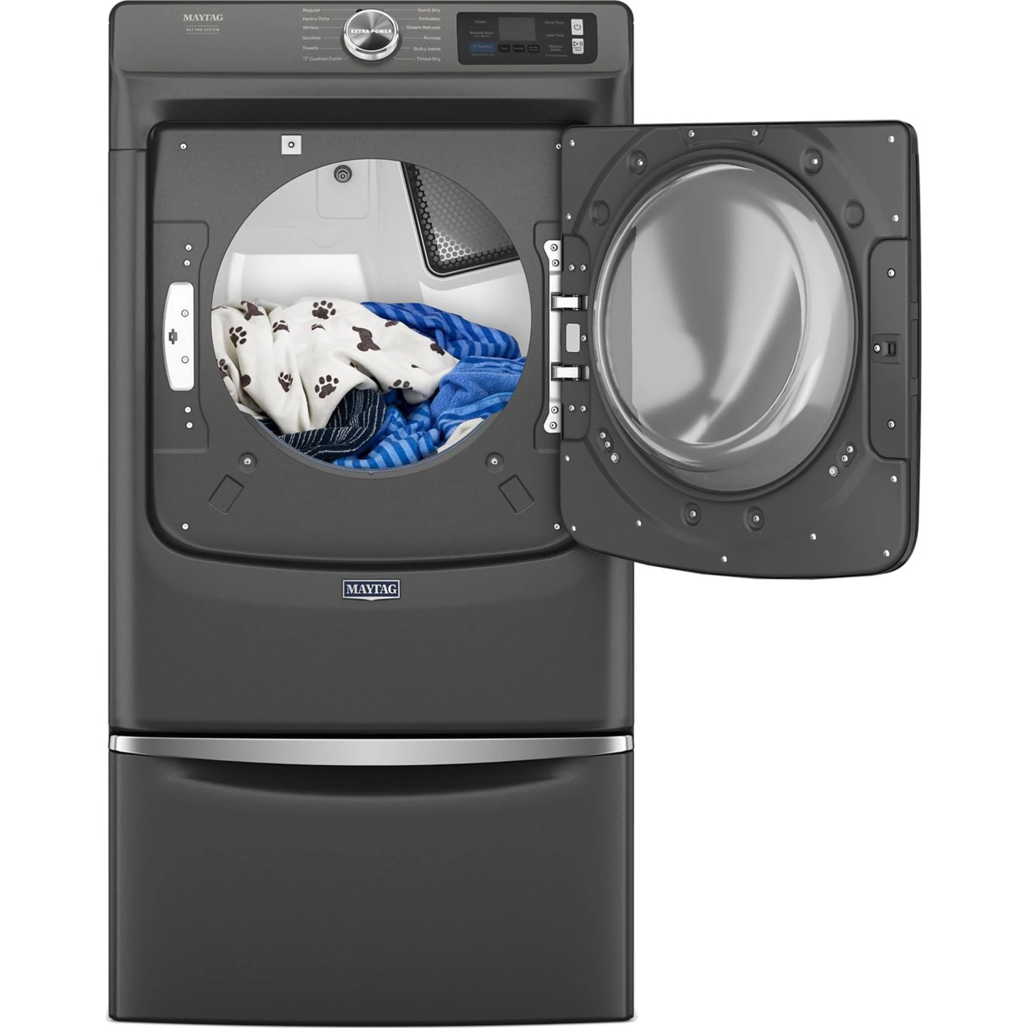 Maytag Smart Pet Pro Front Load Electric Dryer - 7.4 CU. FT. -Volcano Black (YMED7020RU) - Image 21
