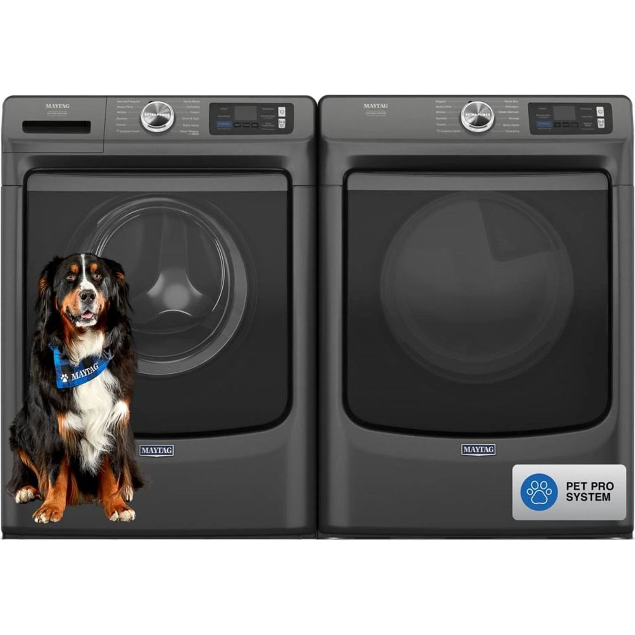 Maytag Smart Pet Pro Front Load Electric Dryer - 7.4 CU. FT. -Volcano Black (YMED7020RU) - Image 3