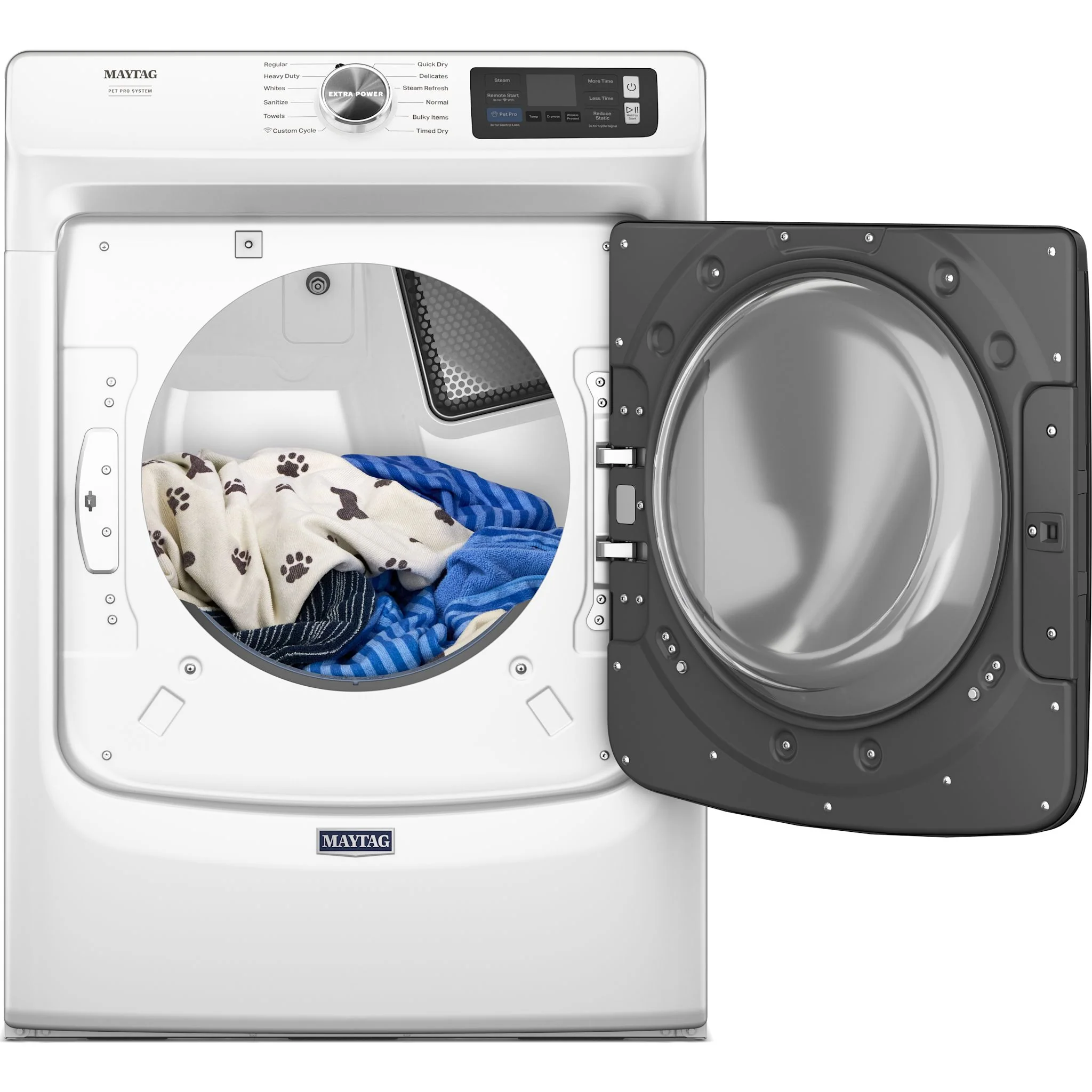 Maytag Smart Pet Pro Front Load Electric Dryer - 7.4 CU. FT. -White (YMED7020RW) - Image 2