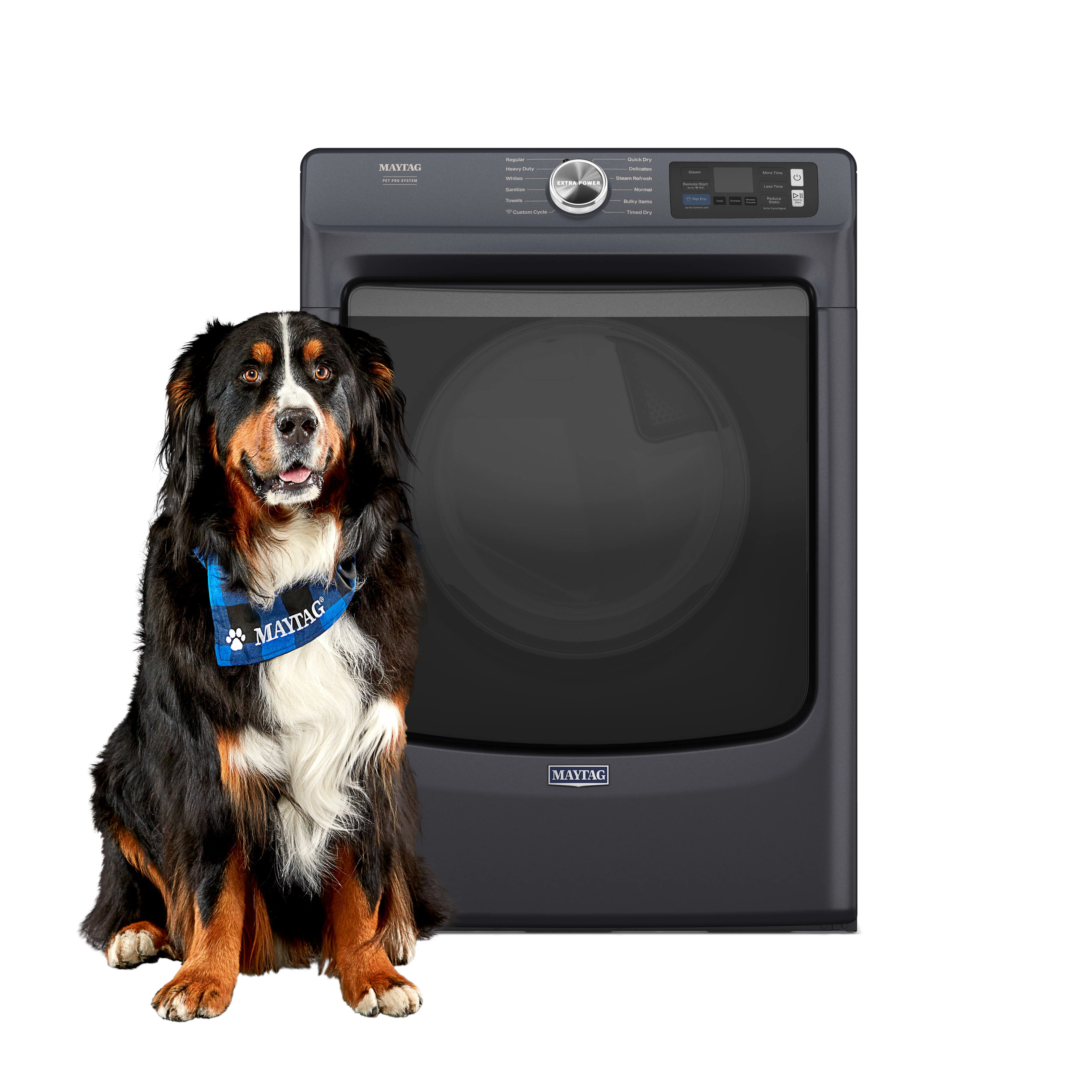 Maytag Smart Pet Pro Front Load Gas Dryer - 7.4 CU. FT. -Midnight Steel (MGD7020RF) - Image 3