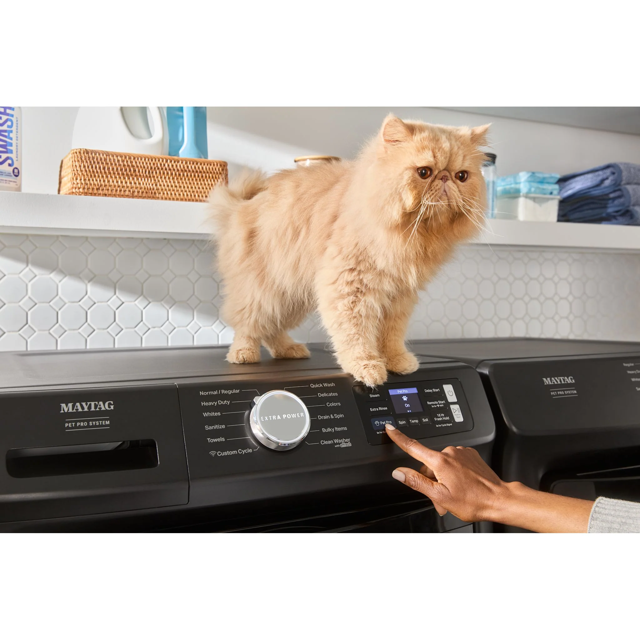 Maytag Smart Pet Pro Front Load Gas Dryer - 7.4 CU. FT. -Volcano Black (MGD7020RU) - Image 5