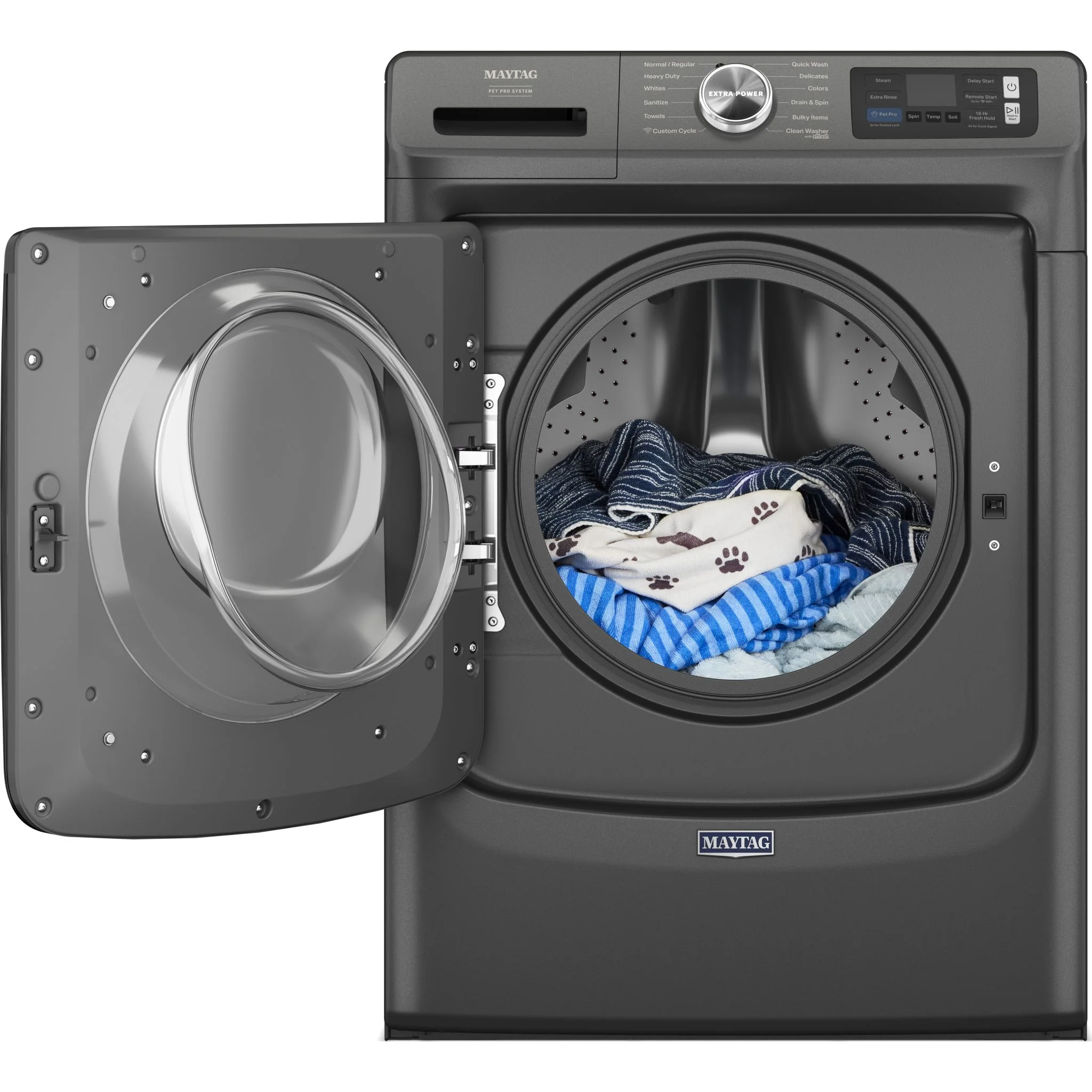 Maytag Smart Pet Pro Front Load Washer - 5.8 CU. FT. (I.E.C.) -Volcano Black (MFW7020RU) - Image 2