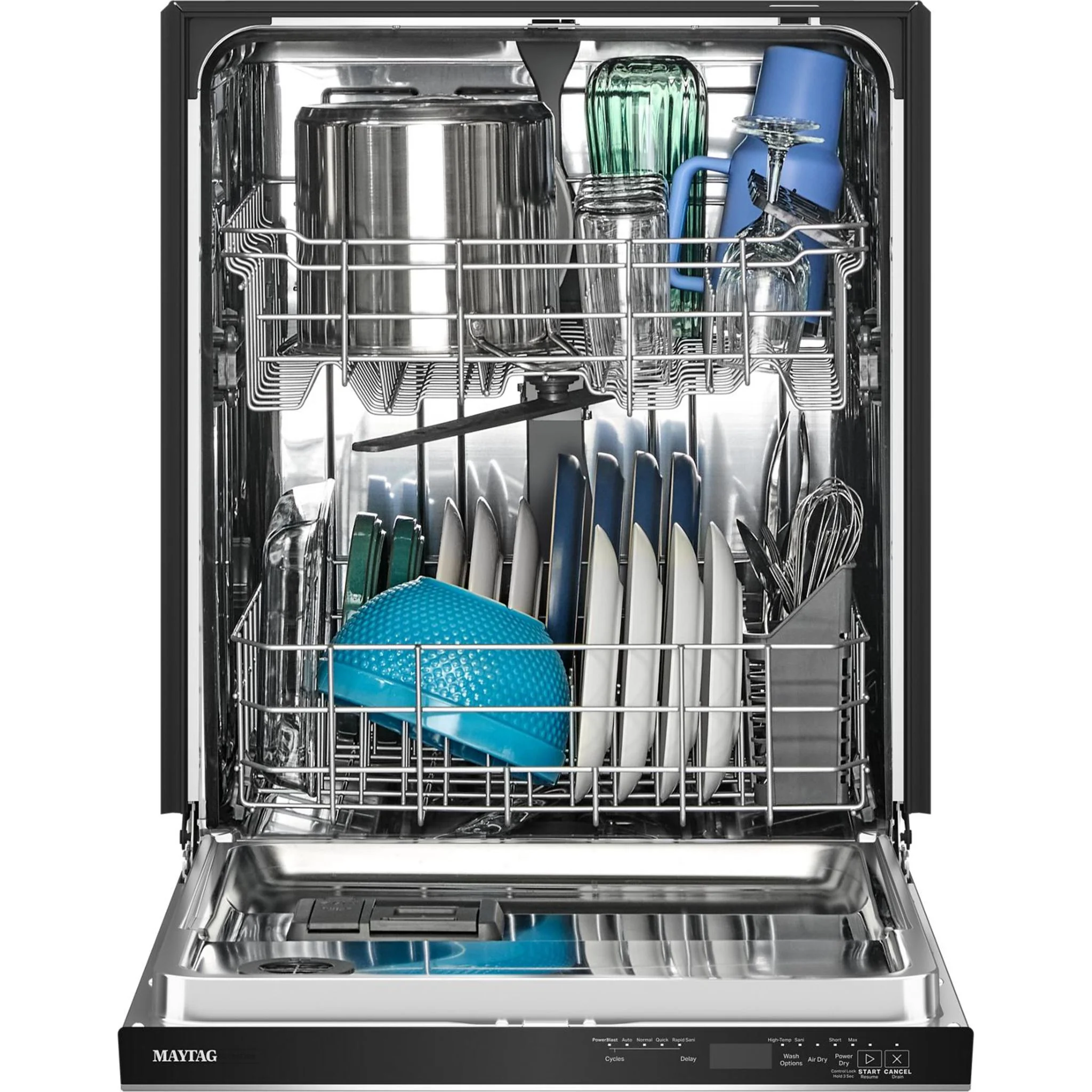 Maytag Front Control Dishwasher with PowerBlast cycle and Heated Dry -Fingerprint Resistant Stainless Steel (MDFS3924RZ) - Image 2