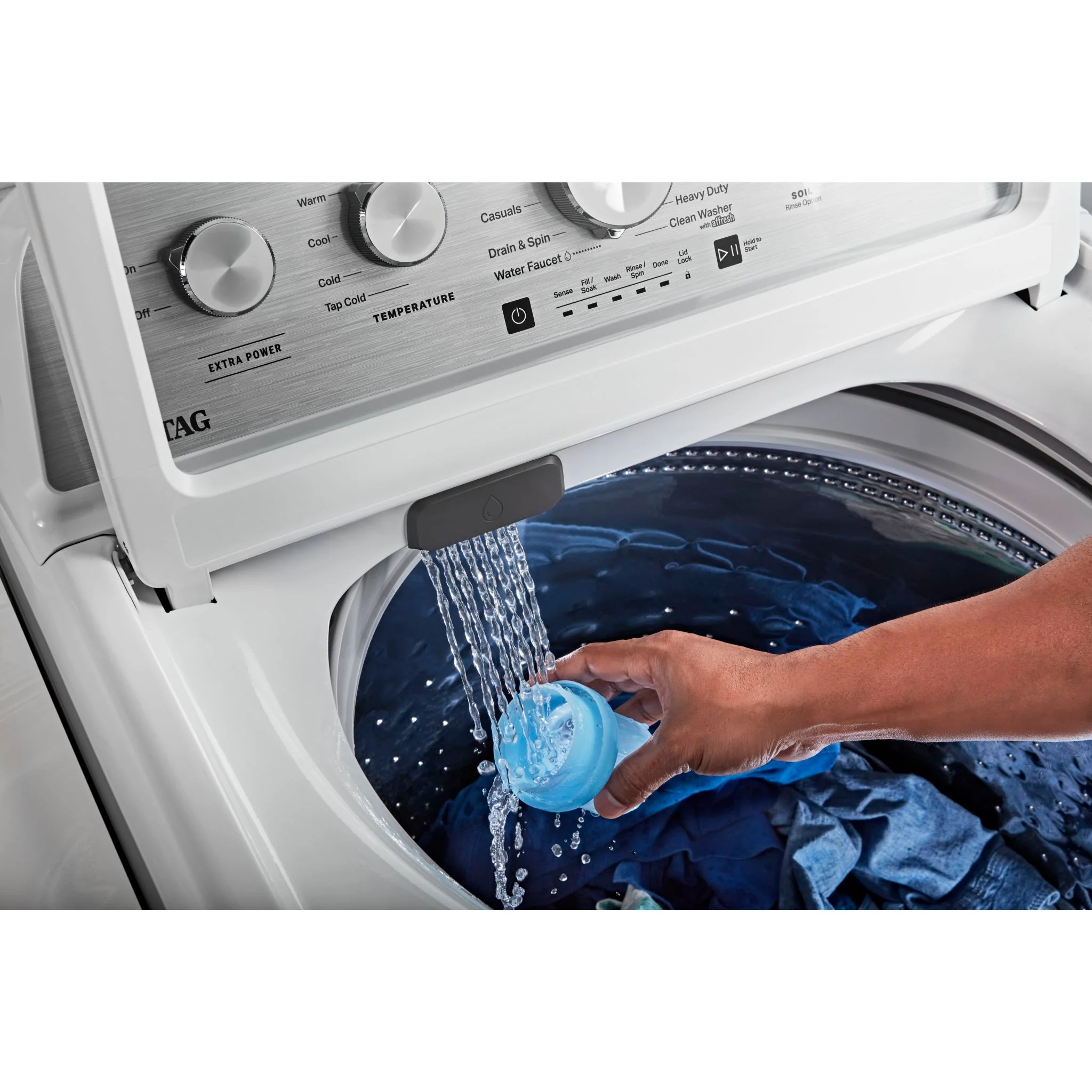 Maytag Top Load Laundry Pair with Extra Power - 5.2 cu. ft. - White (YMED5030MW & MVW5035MW) - Image 6