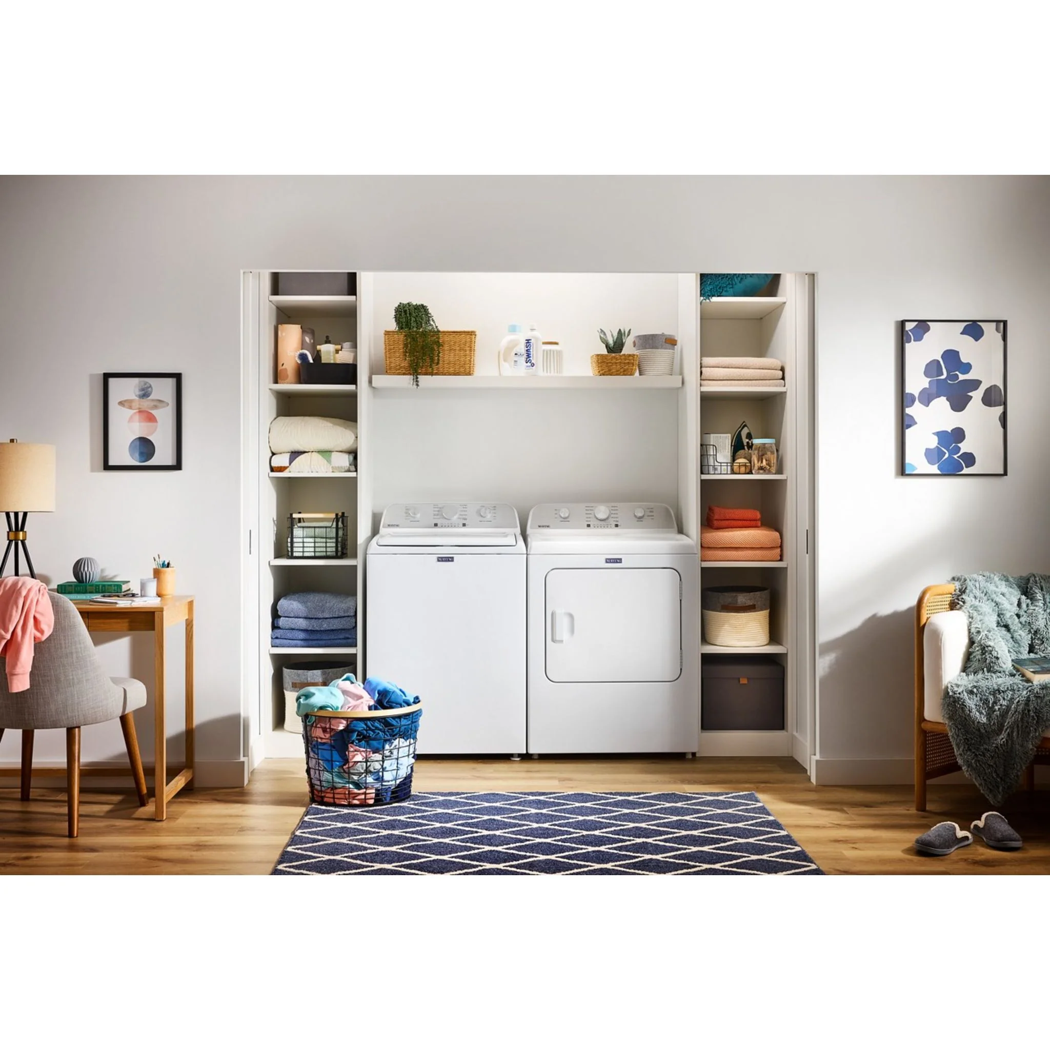 Maytag Top Load Pair (MTW4205SW-YMED4205SW) - White - Image 2
