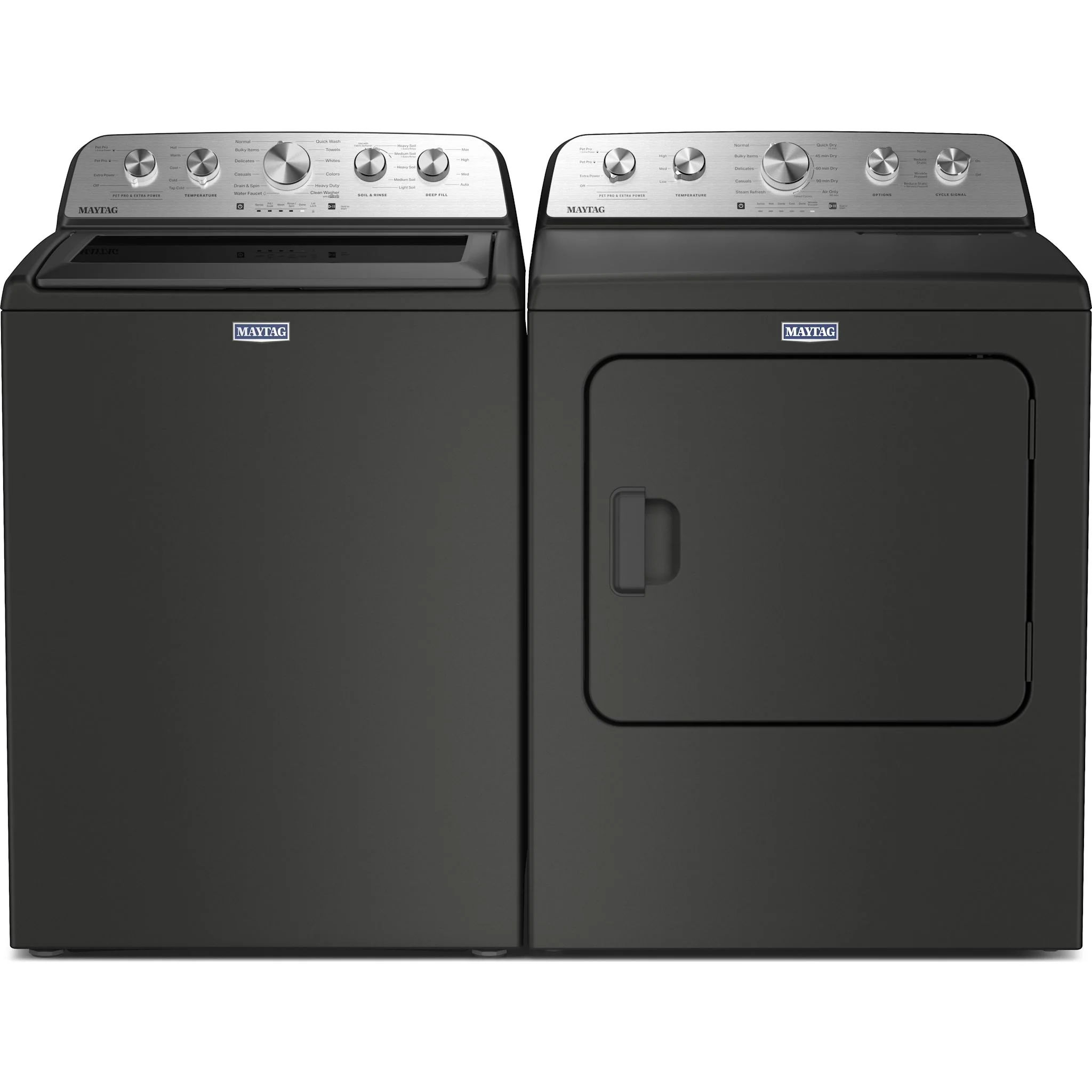 Maytag Top Load Pair (MTW5600RU-YMED5605RU) - Volcano Black - Image 2