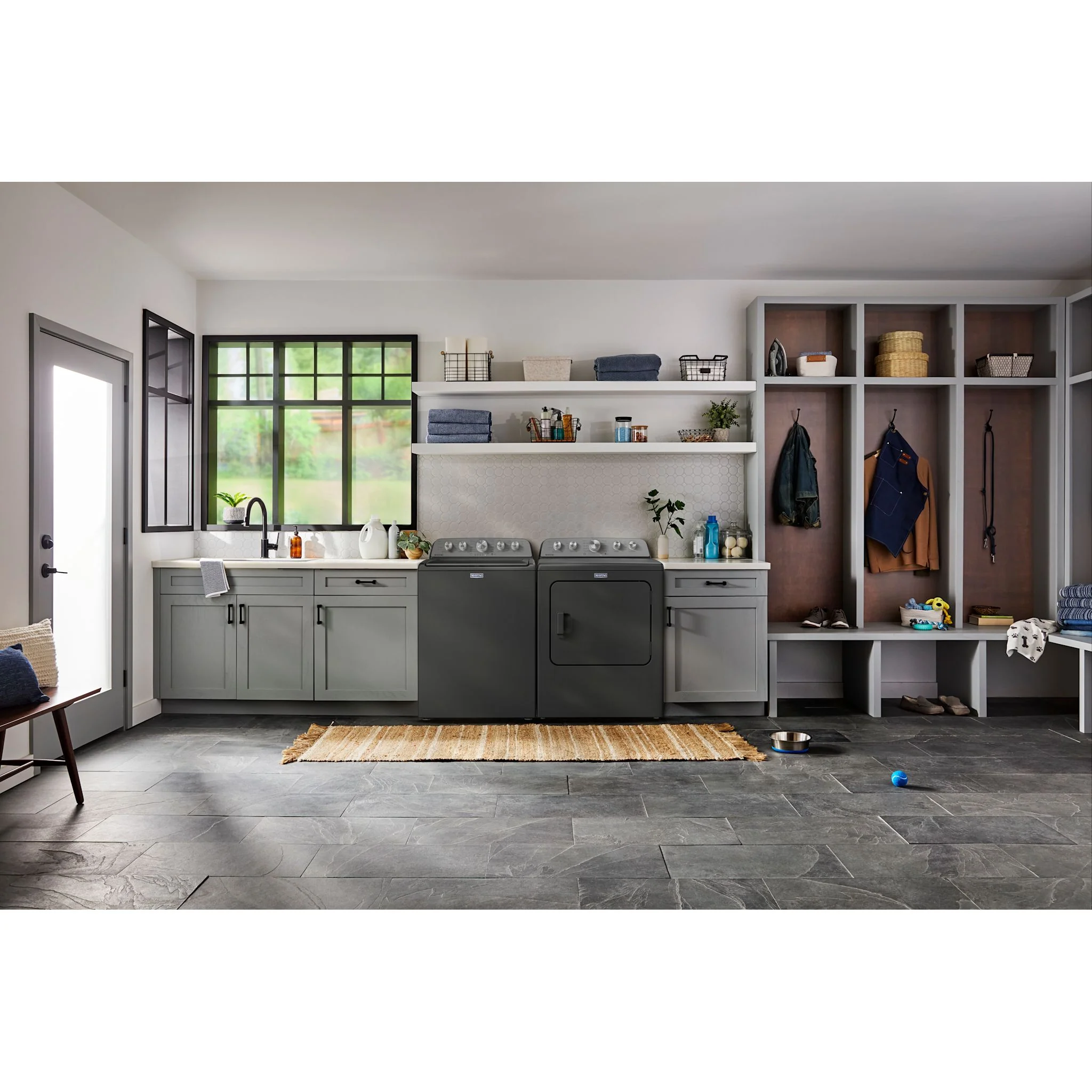 Maytag Top Load Pair (MTW5605RU-YMED5605RU) - Volcano Black - Image 8