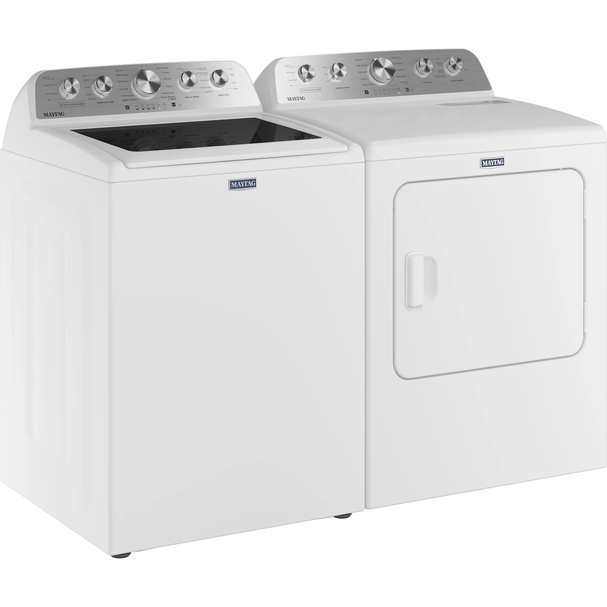 Maytag Top Load Pair (MTW5605RW-YMED5605RW) - White - Image 2