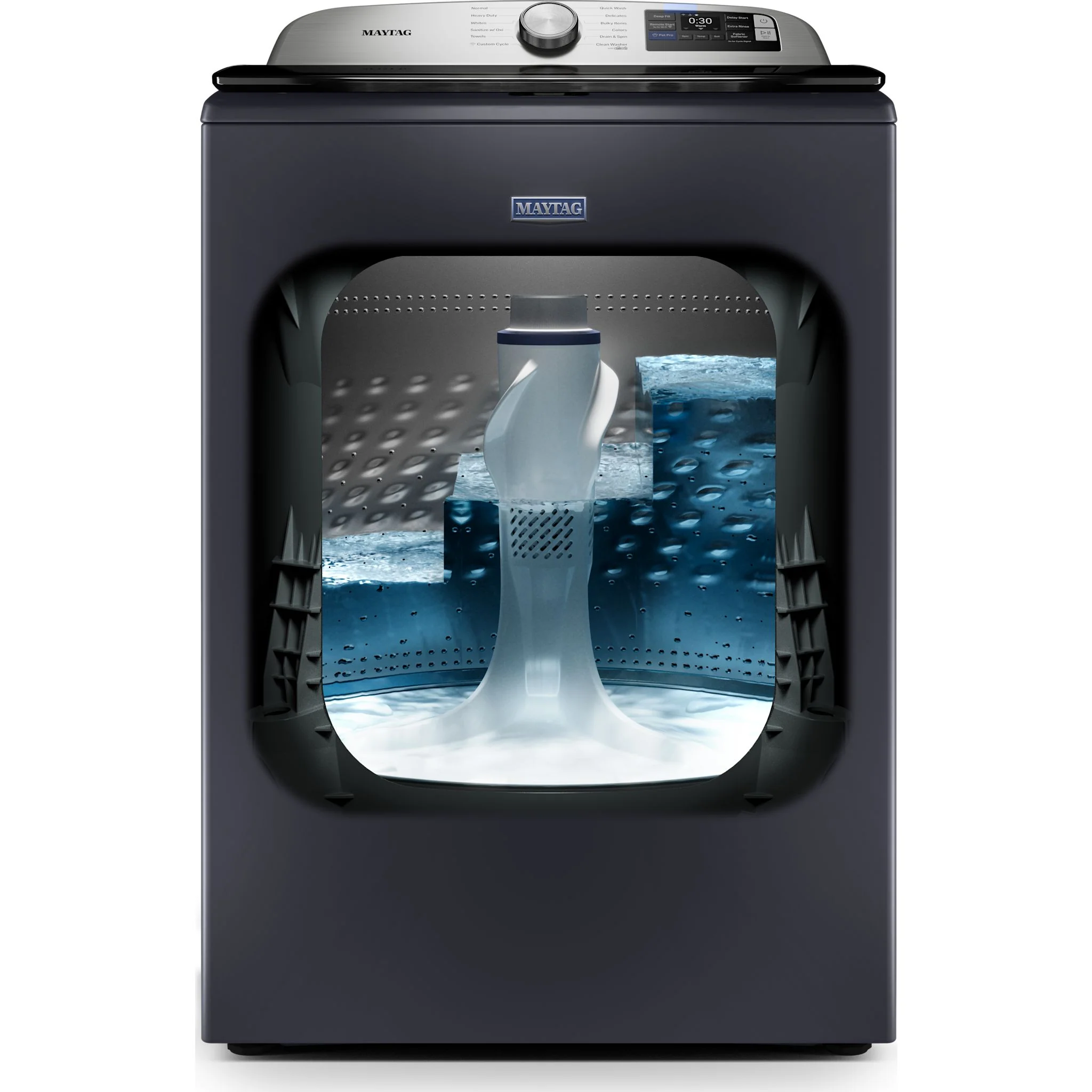Maytag Top Load Pair (MTW6205RF-YMED6205RF) - Midnight Steel - Image 3