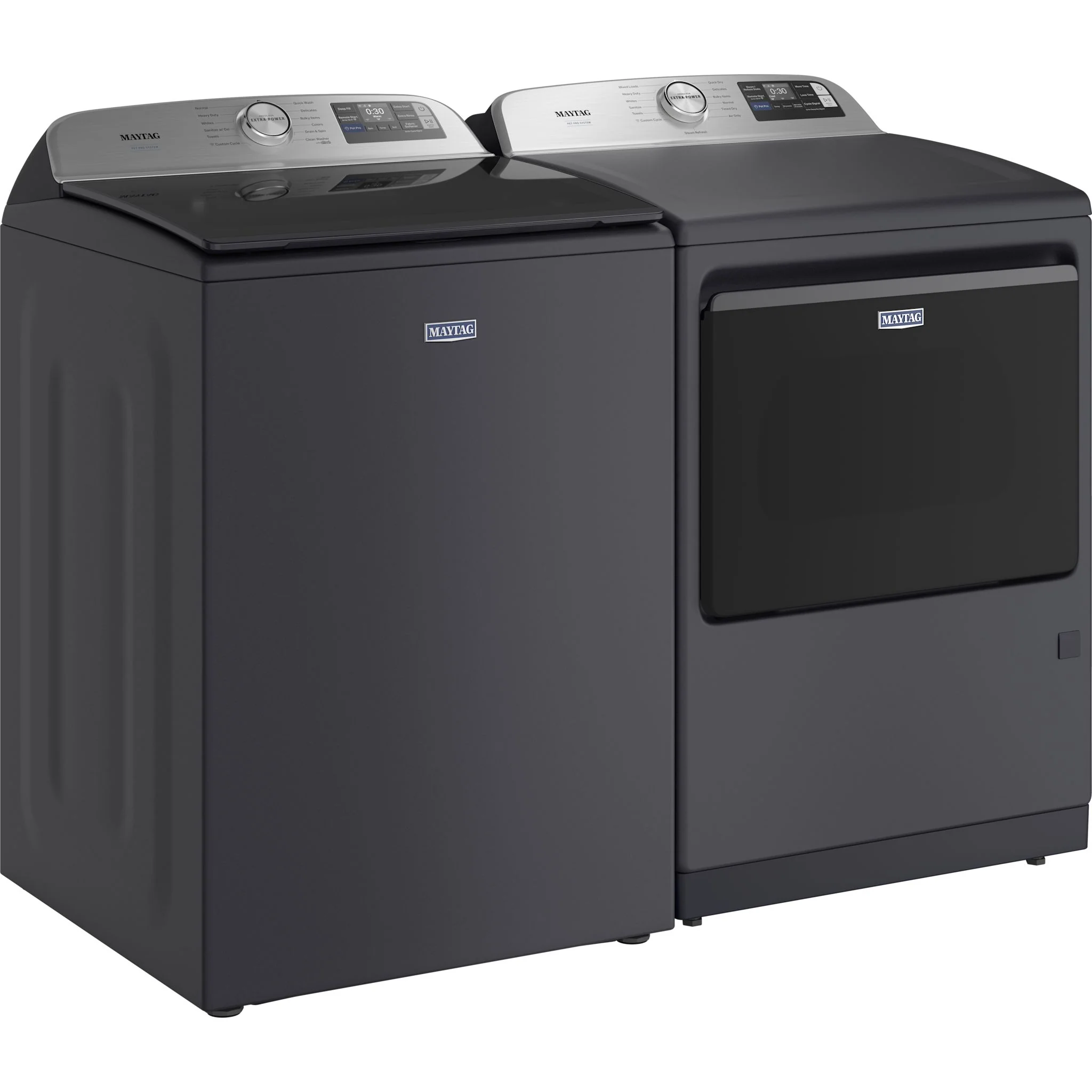 Maytag Top Load Pair (MTW7205RF-YMED7205RF) - Midnight Steel - Image 2