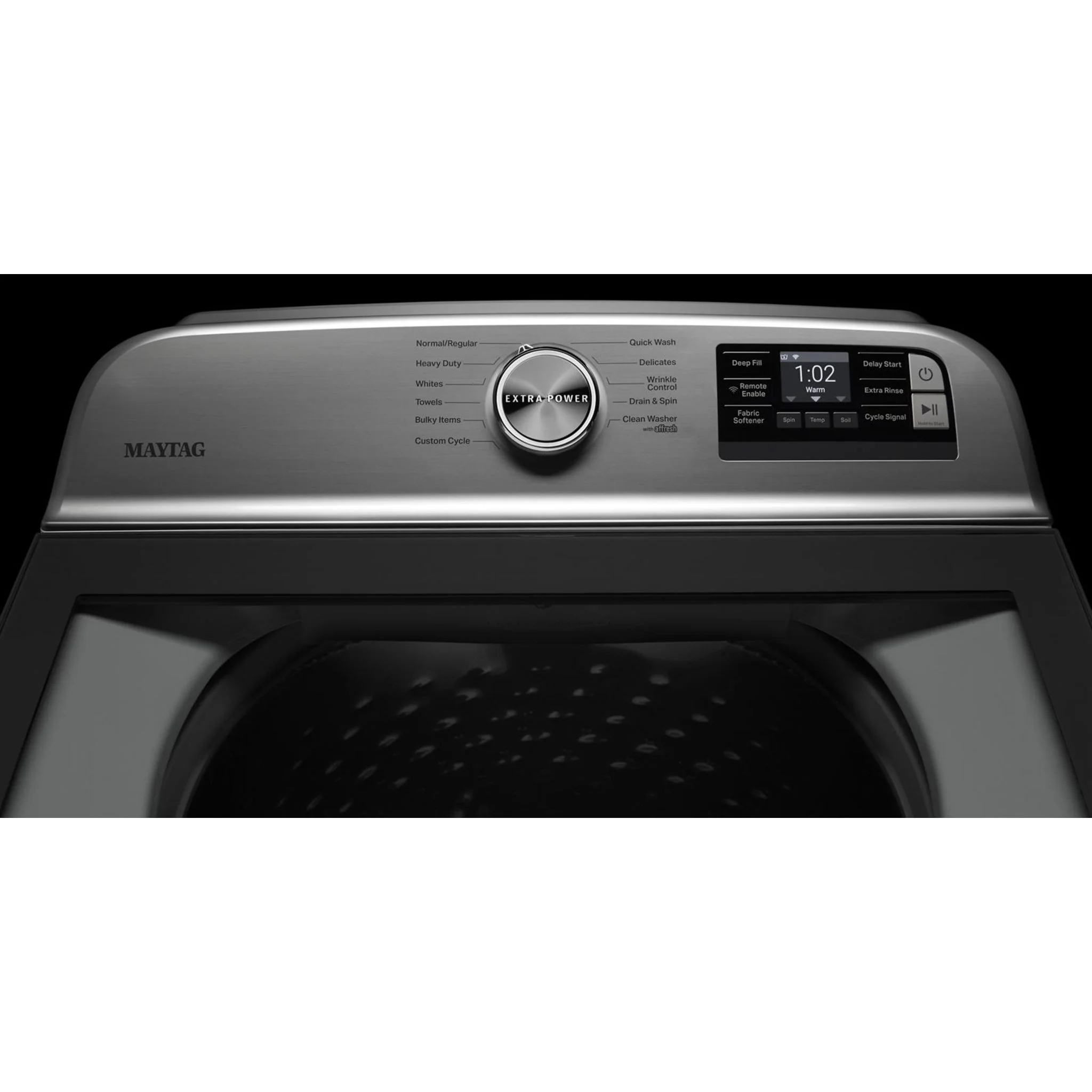 Maytag Smart Top Load Washer with Extra Power Button - 5.4cuft - White (MVW6230HW) - Image 15