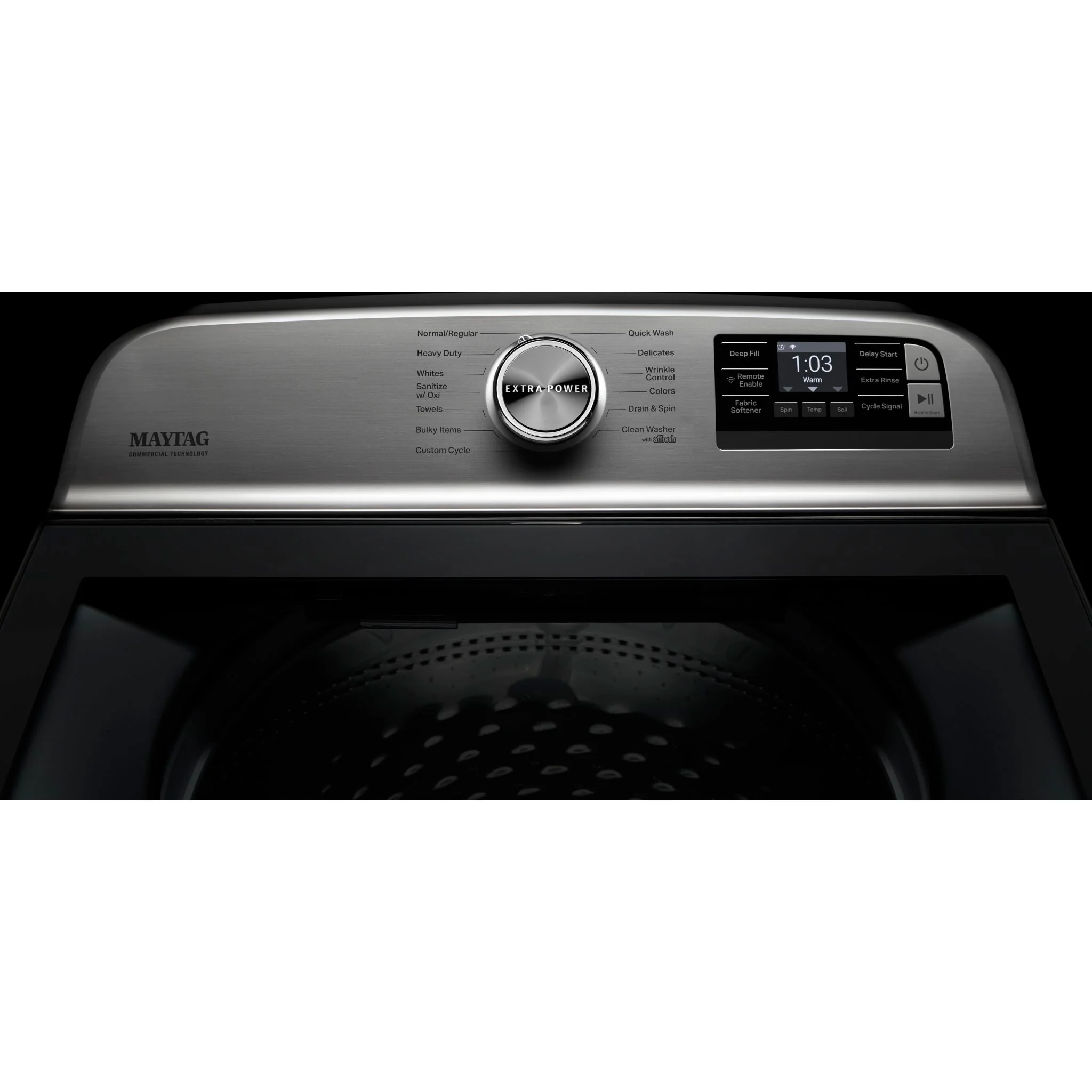 Maytag Smart Top Load Washer with Extra Power Button - 6.0  cu.ft. - Metallic Slate (MVW7230HC) - Image 5