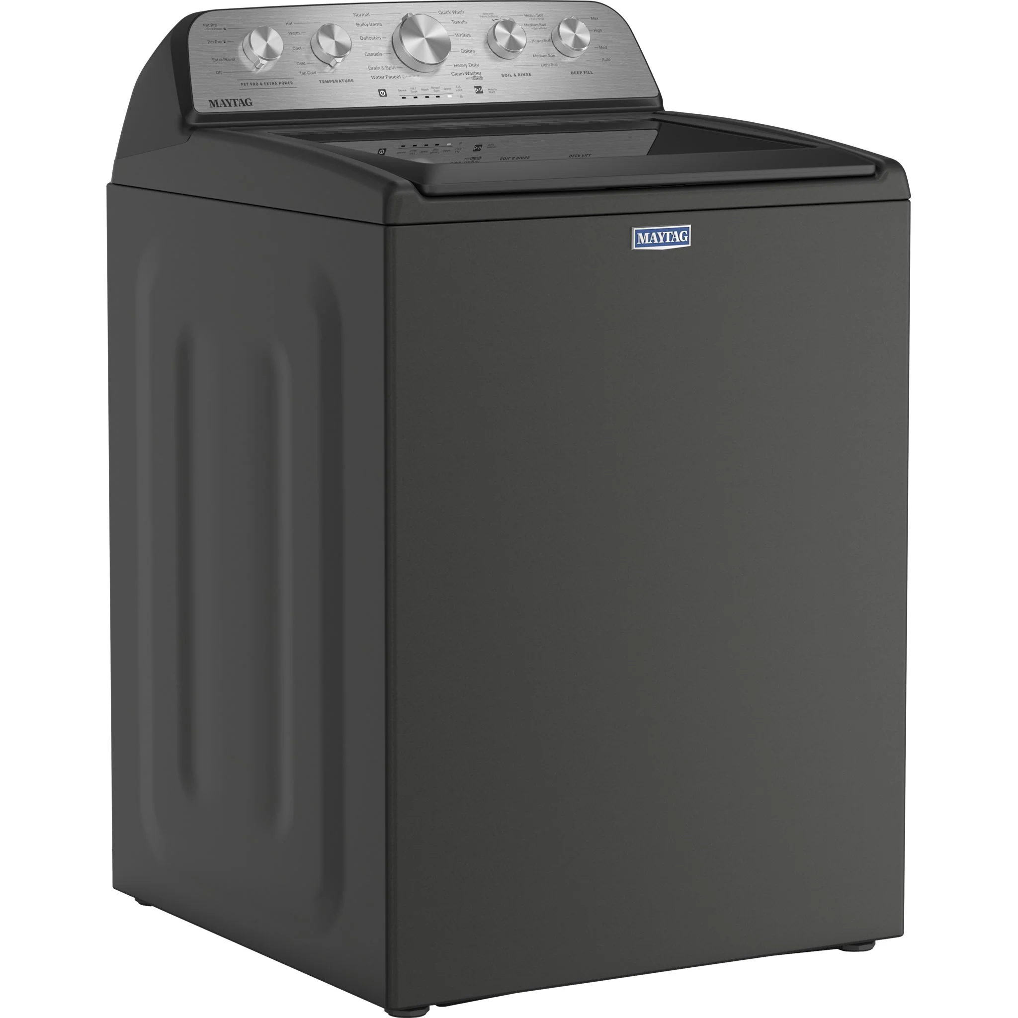 Maytag 5.4 Cu Ft. Top Load Agitator Washer with Extra Power and Pet Pro Option -Volcano Black (MTW5605RU) - Image 4