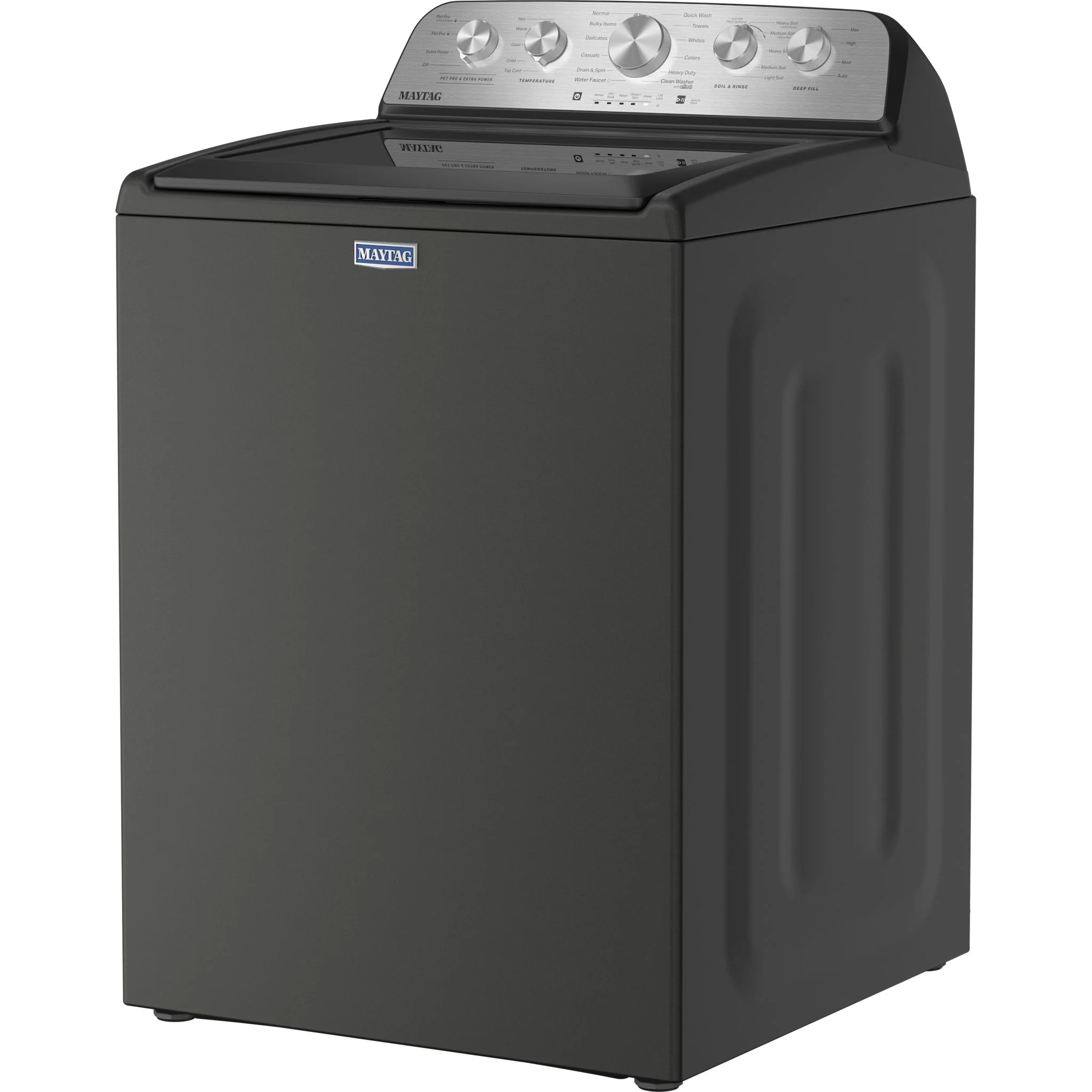 Maytag 5.4 Cu Ft. Top Load Agitator Washer with Extra Power and Pet Pro Option -Volcano Black (MTW5605RU) - Image 5