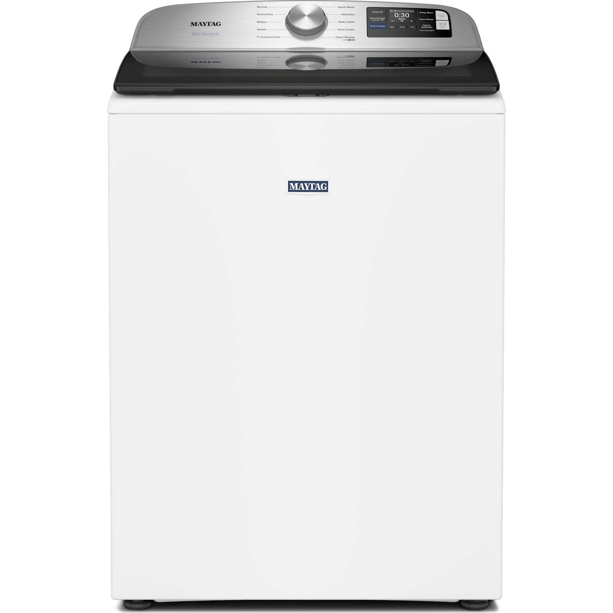 Maytag 6.0 Cu. Ft. Top Load Agitator Washer with Extra Power and Smart Appliance -White (MTW6205RW) - Image 2
