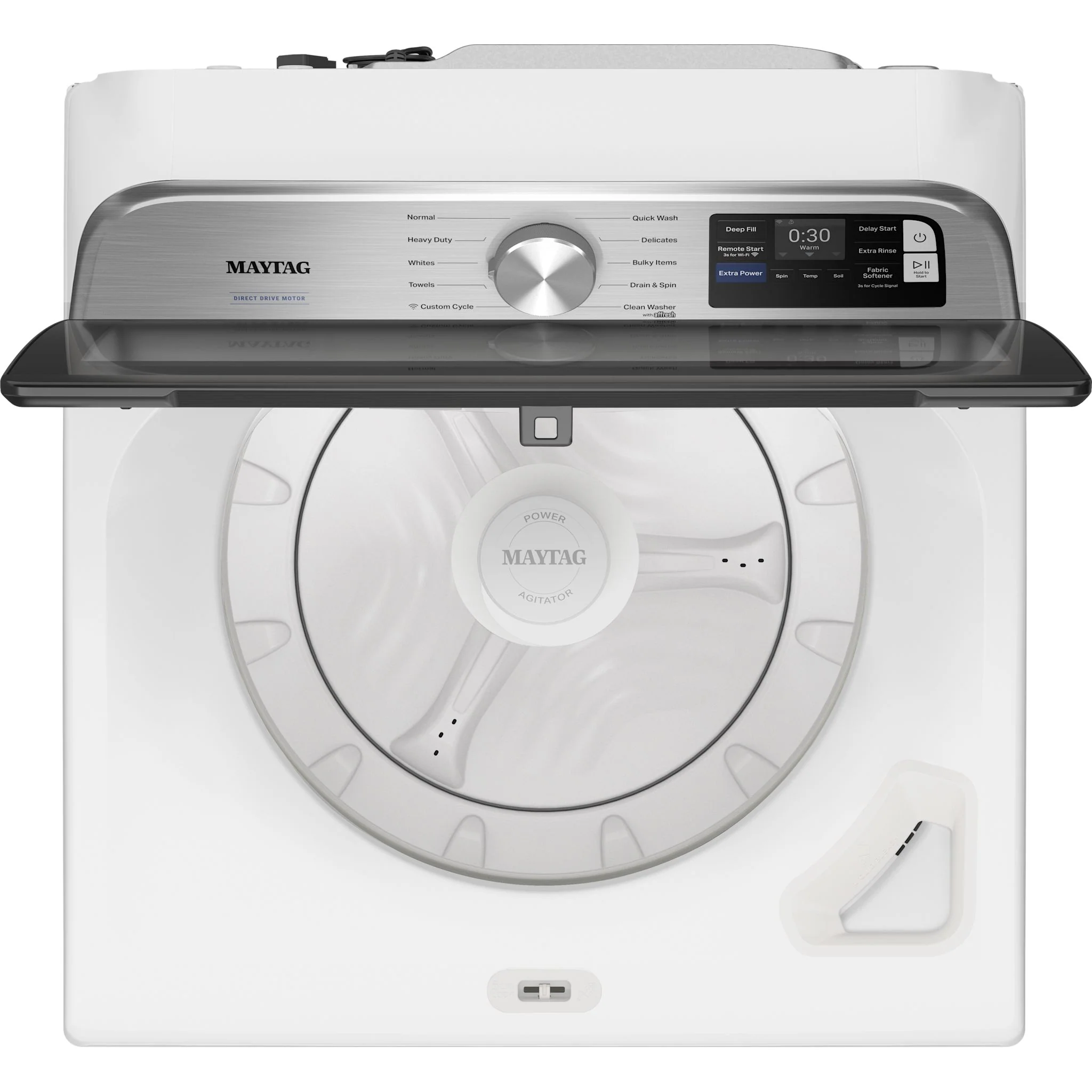 Maytag 6.0 Cu. Ft. Top Load Agitator Washer with Extra Power and Smart Appliance -White (MTW6205RW) - Image 4