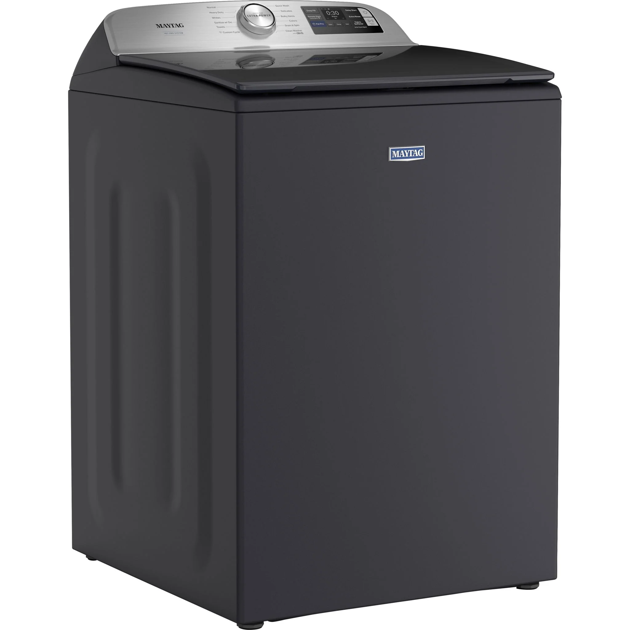 Maytag 6.0 Cu. Ft. Pet Pro Top Load Agitator Washer with Extra Power and Sanitize Cycle with Oxi -Midnight Steel (MTW7205RF) - Image 3