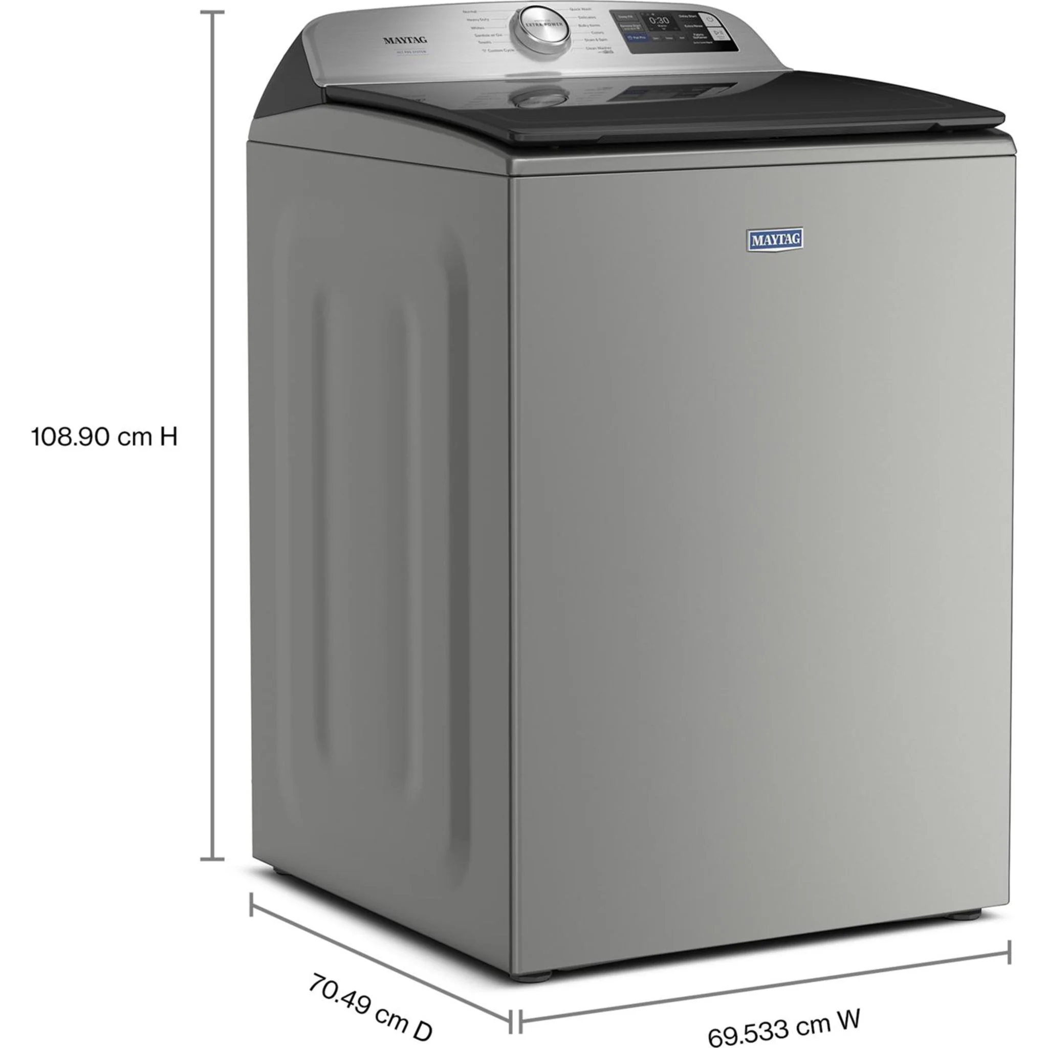 Maytag 6.0 Cu. Ft. Pet Pro Top Load Agitator Washer with Extra Power and Sanitize Cycle with Oxi -Classic Silver (MTW7205RR) - Image 15