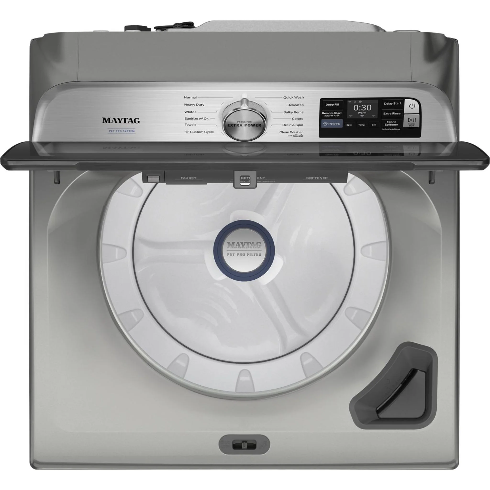 Maytag 6.0 Cu. Ft. Pet Pro Top Load Agitator Washer with Extra Power and Sanitize Cycle with Oxi -Classic Silver (MTW7205RR) - Image 19