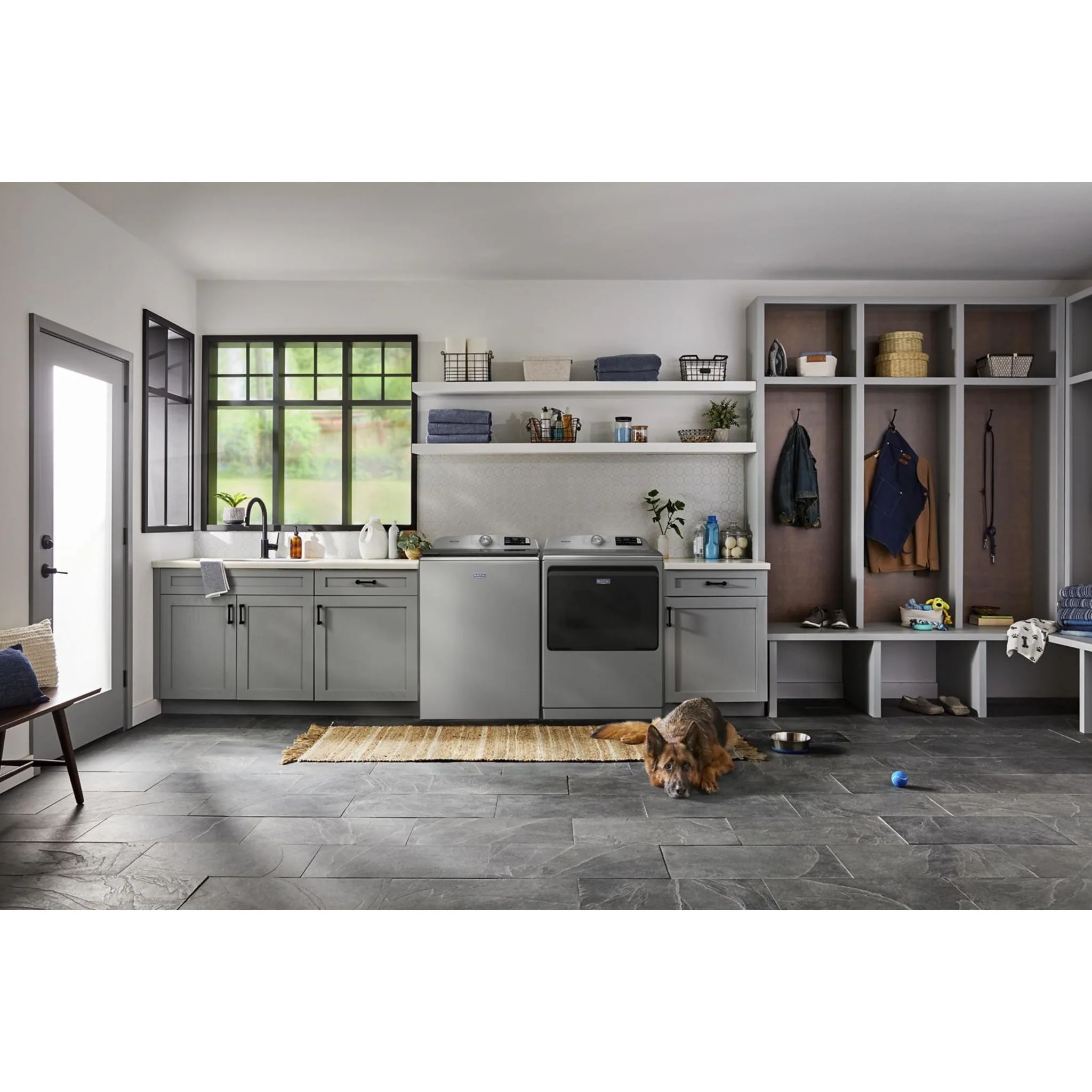 Maytag 6.0 Cu. Ft. Pet Pro Top Load Agitator Washer with Extra Power and Sanitize Cycle with Oxi -Classic Silver (MTW7205RR) - Image 3
