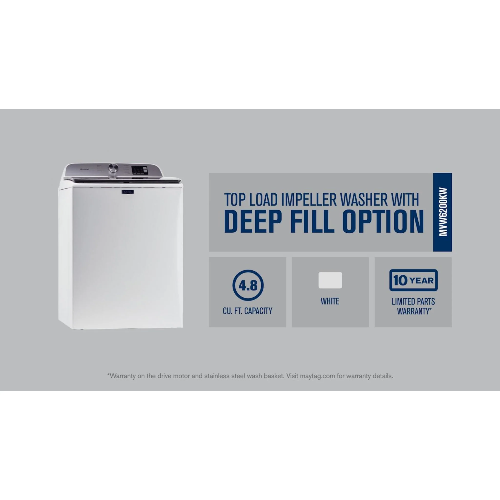 Maytag Top Load Washer with Deep Fill - 5.5 cu. ft. (MVW6200KW) - Image 18